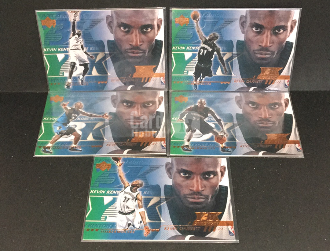 【DC拍卖】4.27CR7 2000-01 Upper Deck Kevin Garnett KG3 特卡 全套5张 森林狼队