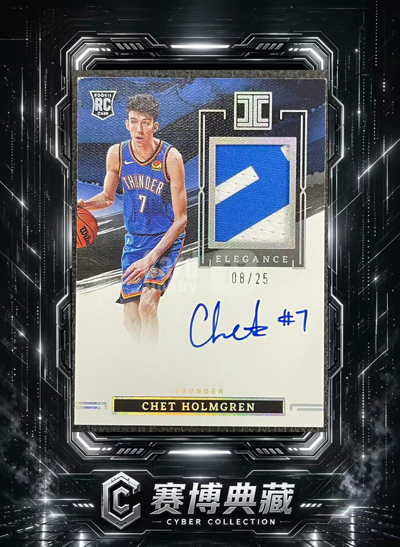 2022-23 Panini Impeccable Chet Holmgren 【赛博典藏】 小真金 雷霆 切特 霍姆格伦 /25编 rpa 签字 卡签 新秀 rc 银平行 微瑕如图 #DE#