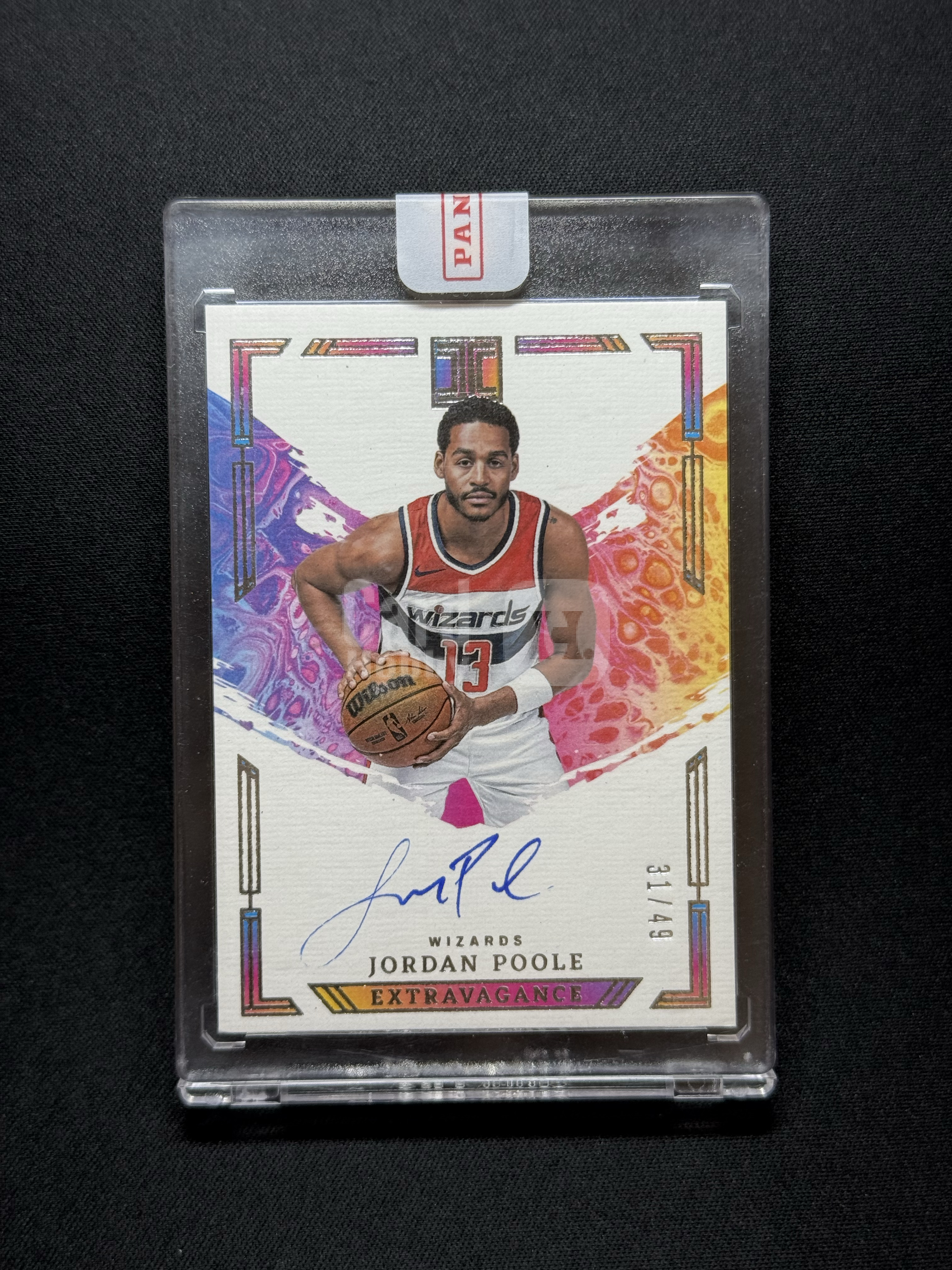 2023-24 Panini Impeccable Jordan Poole 【小贝代拍】小真金 奇才 乔丹 普尔 签字 卡签 银平行 /49编 原封砖 砖微瑕 拍前看描述 H WSH