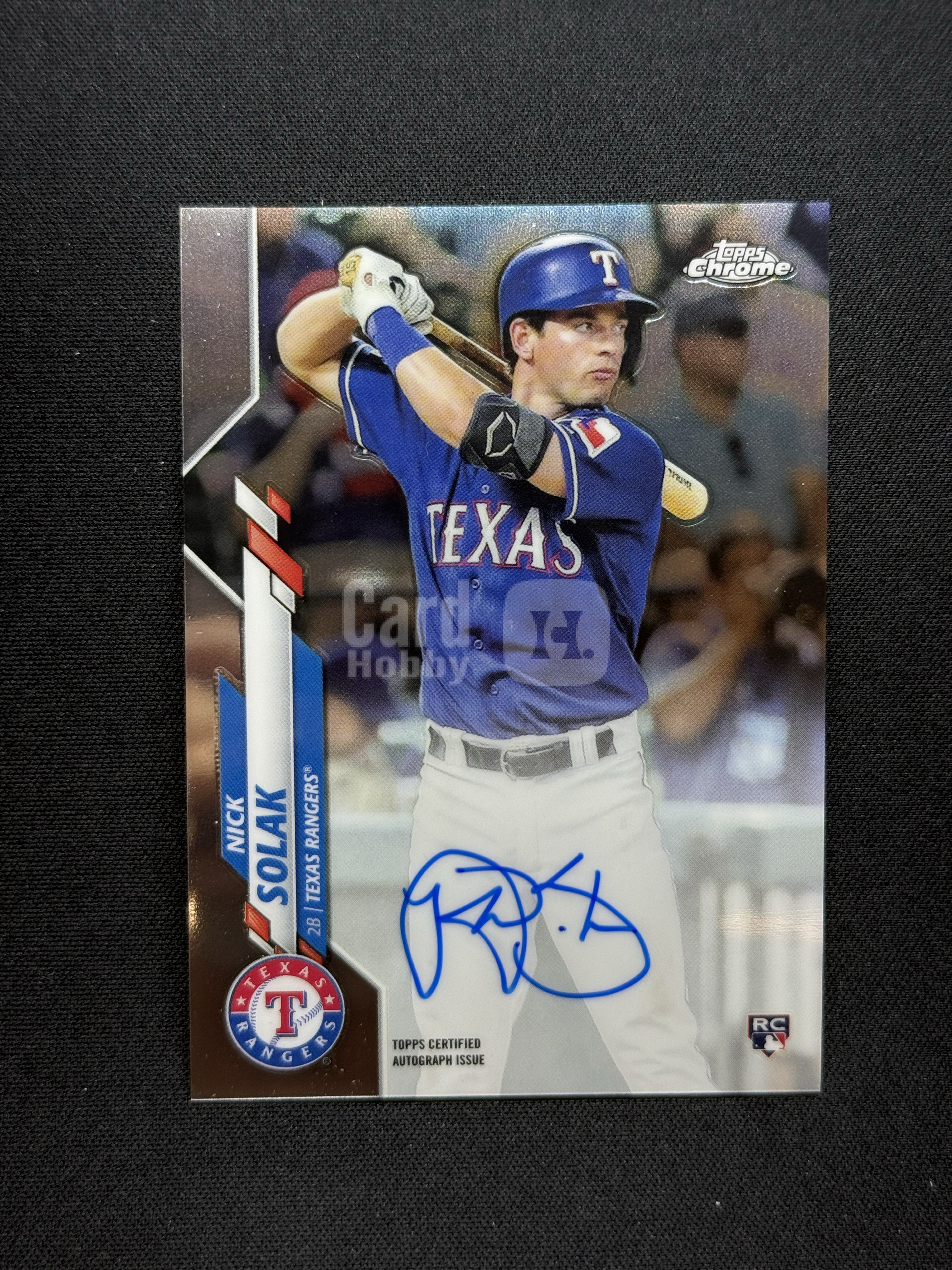 2020 Topps Chrome Nick Solak RC 【小贝代拍】棒球 MLb 新秀 德州游骑兵队 尼克 索拉克 签字 卡签 瑕疵如图 拍前看描述 H EW