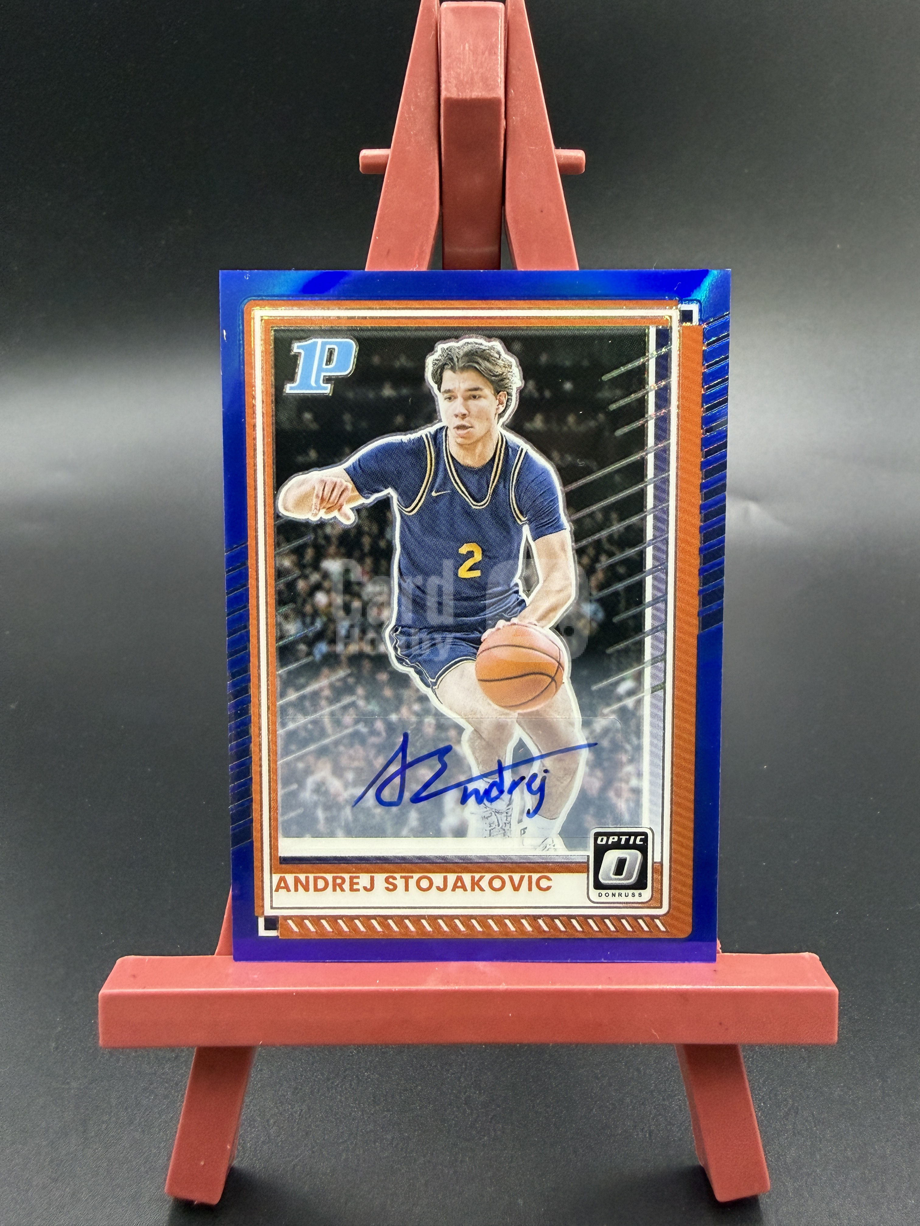 【西子拍卖】2025-26 Panini Donruss Andrej Stojakovic 杜蕾斯 安德烈 斯托亚科维奇 斯托贾科维奇 签字 16/49编 蓝折 折射 卡品如图 XZ86