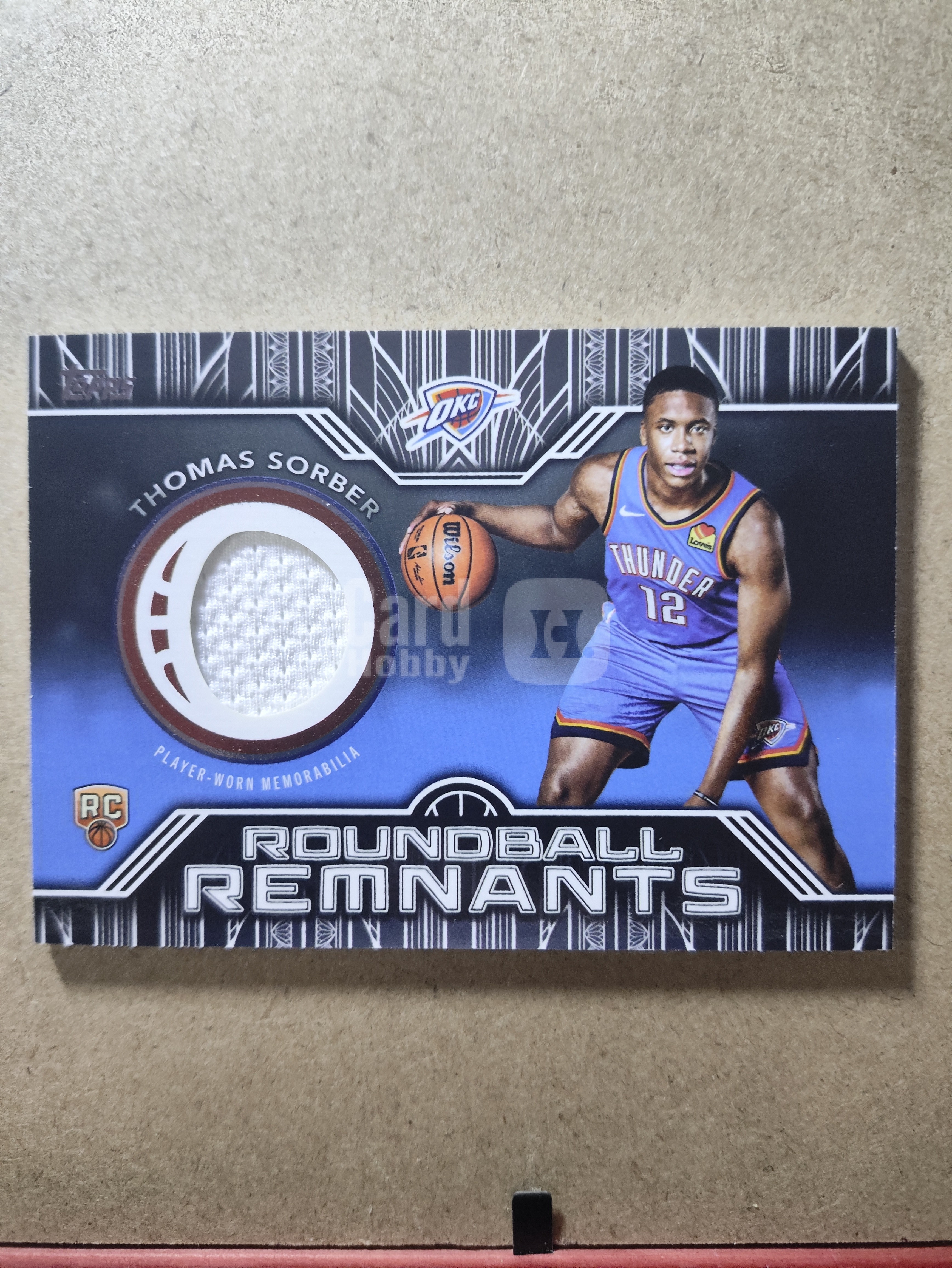 2025 Topps Flagship Thomas Sorber RC Topps元年 托马斯·索伯 RoundBall Remnants 亲穿物料 RC新秀 雷霆 卡品瑕疵如图 收藏必备 未来可期