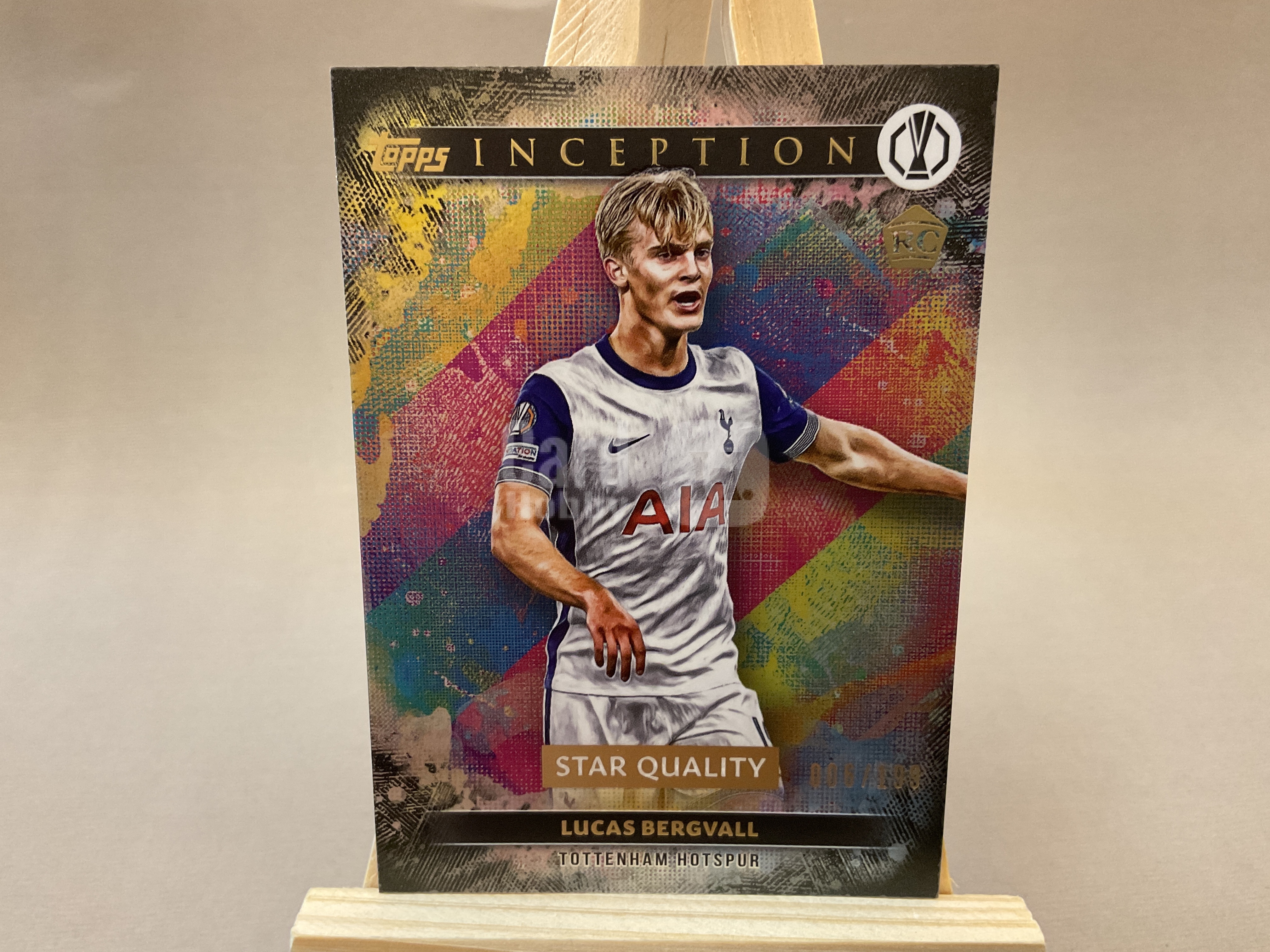 2025 Topps Inception Lucas Bergvall #199编 卢卡斯 贝里瓦尔 RC 盗梦空间 欧冠 盗梦 热刺 Base 贝利瓦尔