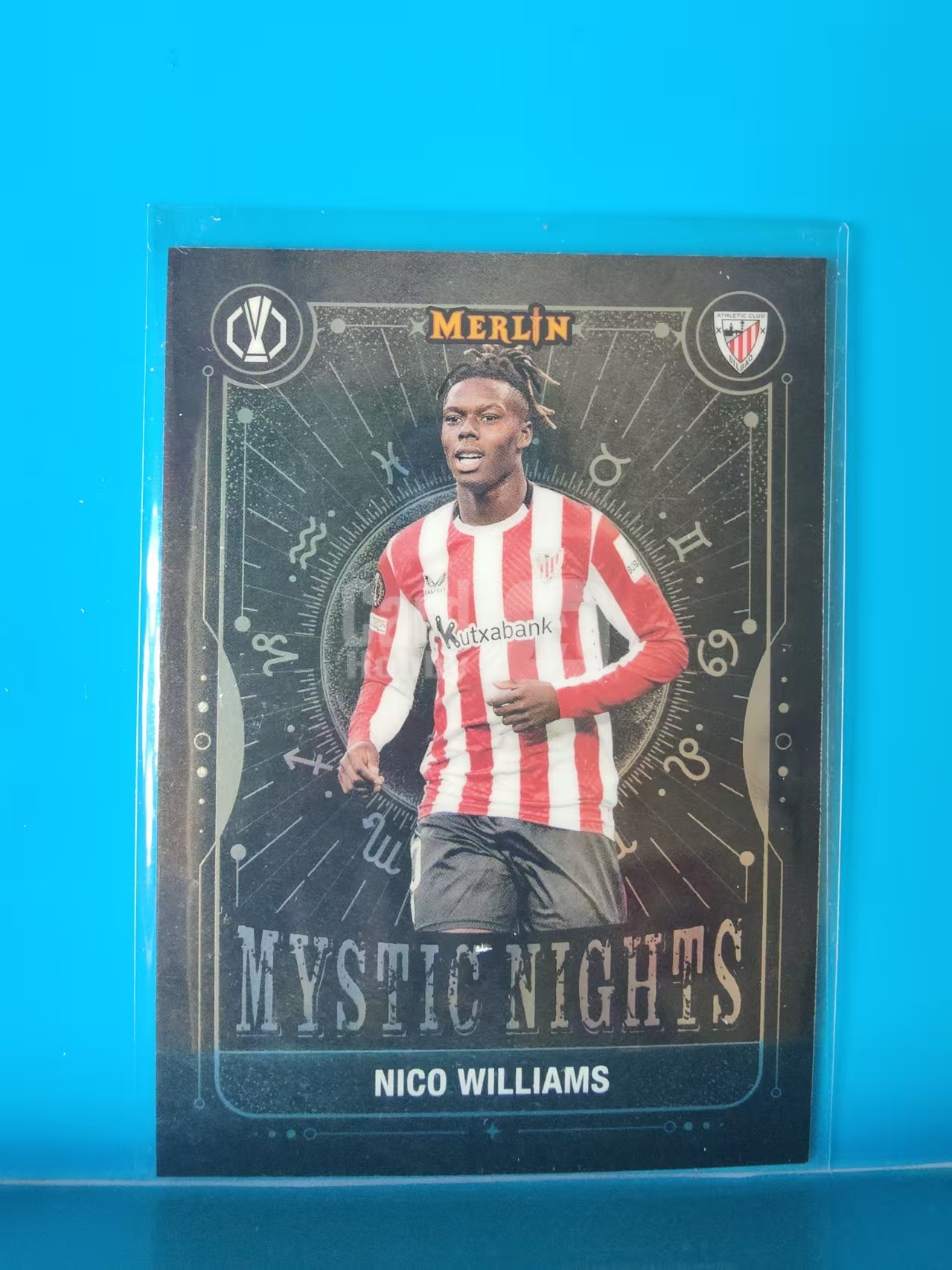 2025 Topps Merlin Nico Williams 尼科 威廉姆斯 西班牙 毕尔巴鄂竞技 Nights 神秘之夜特卡 梅林 欧冠 卡品如图 W013A