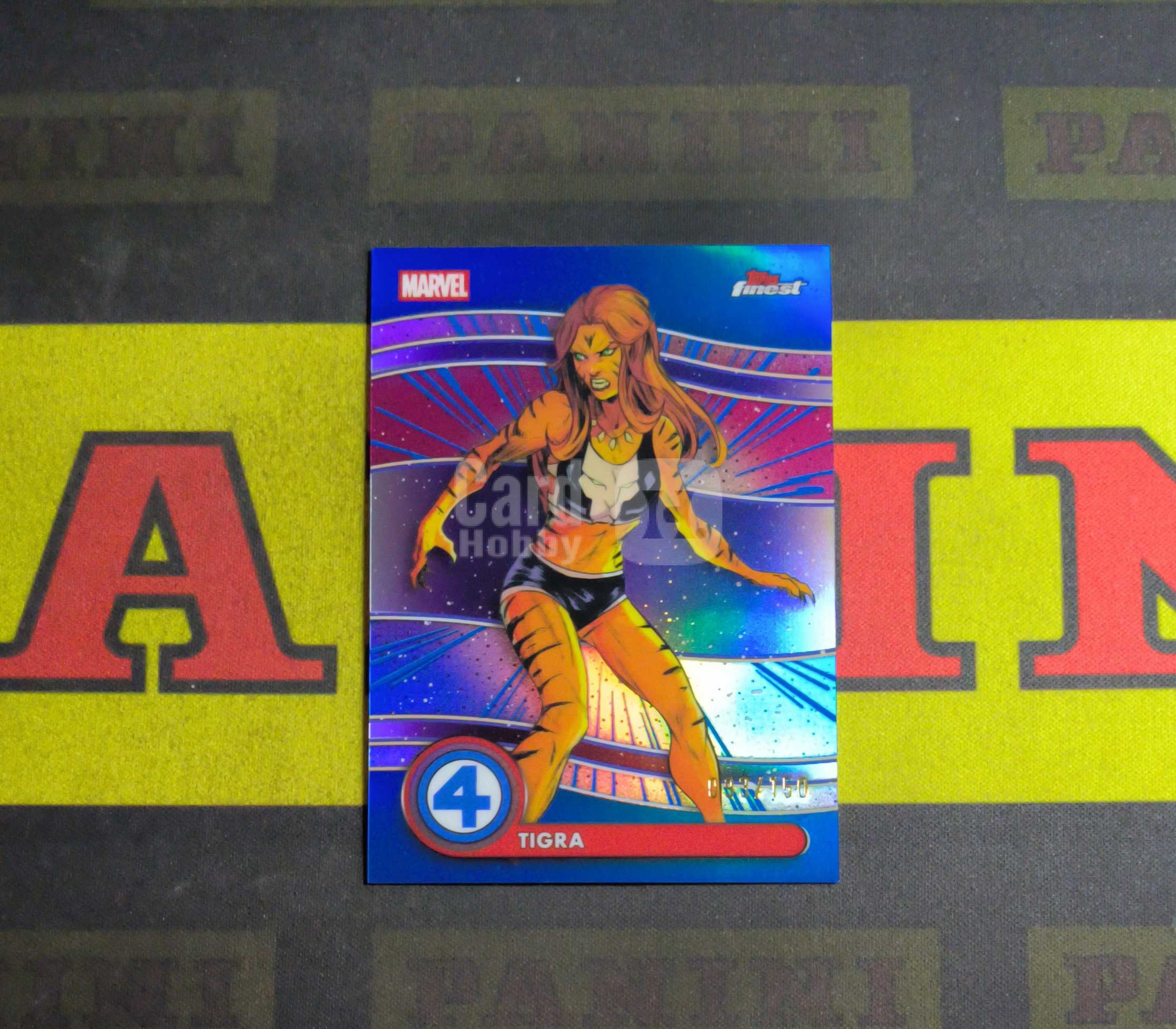 2026 Topps Finest Tigra 漫威Topps Marvel 虎女 蓝折 093/150编(千薪万苦)
