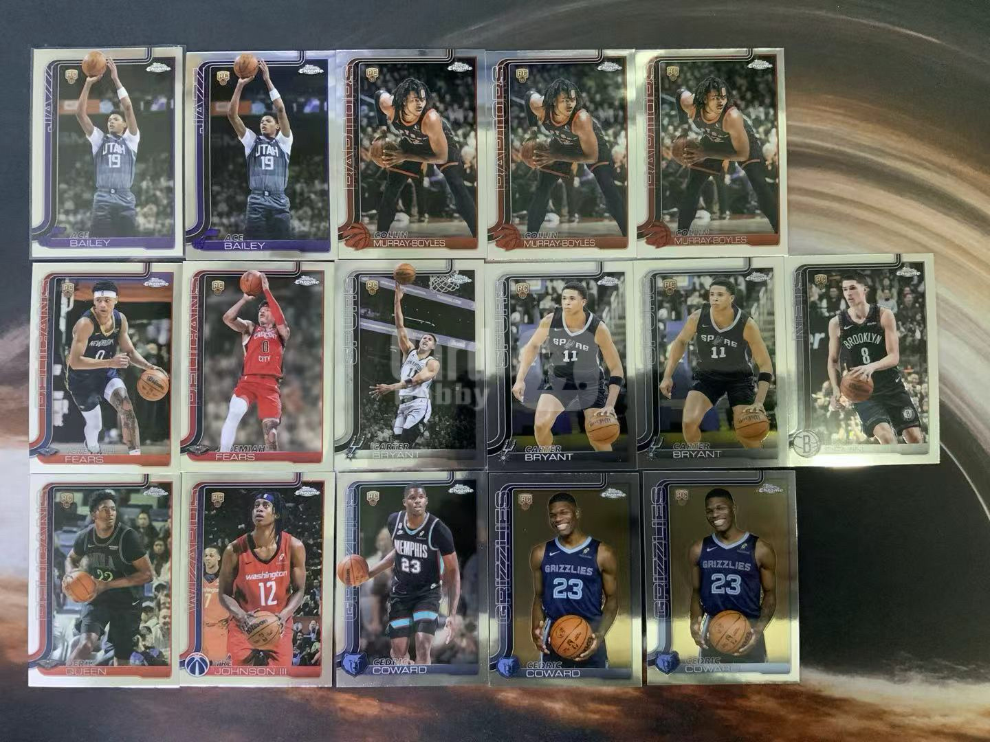 2025-26 Topps Chrome Ace bailey RC tc update 埃斯 贝利 博伊尔斯 菲尔斯 考沃德 新秀 base 卡品如图 可乐