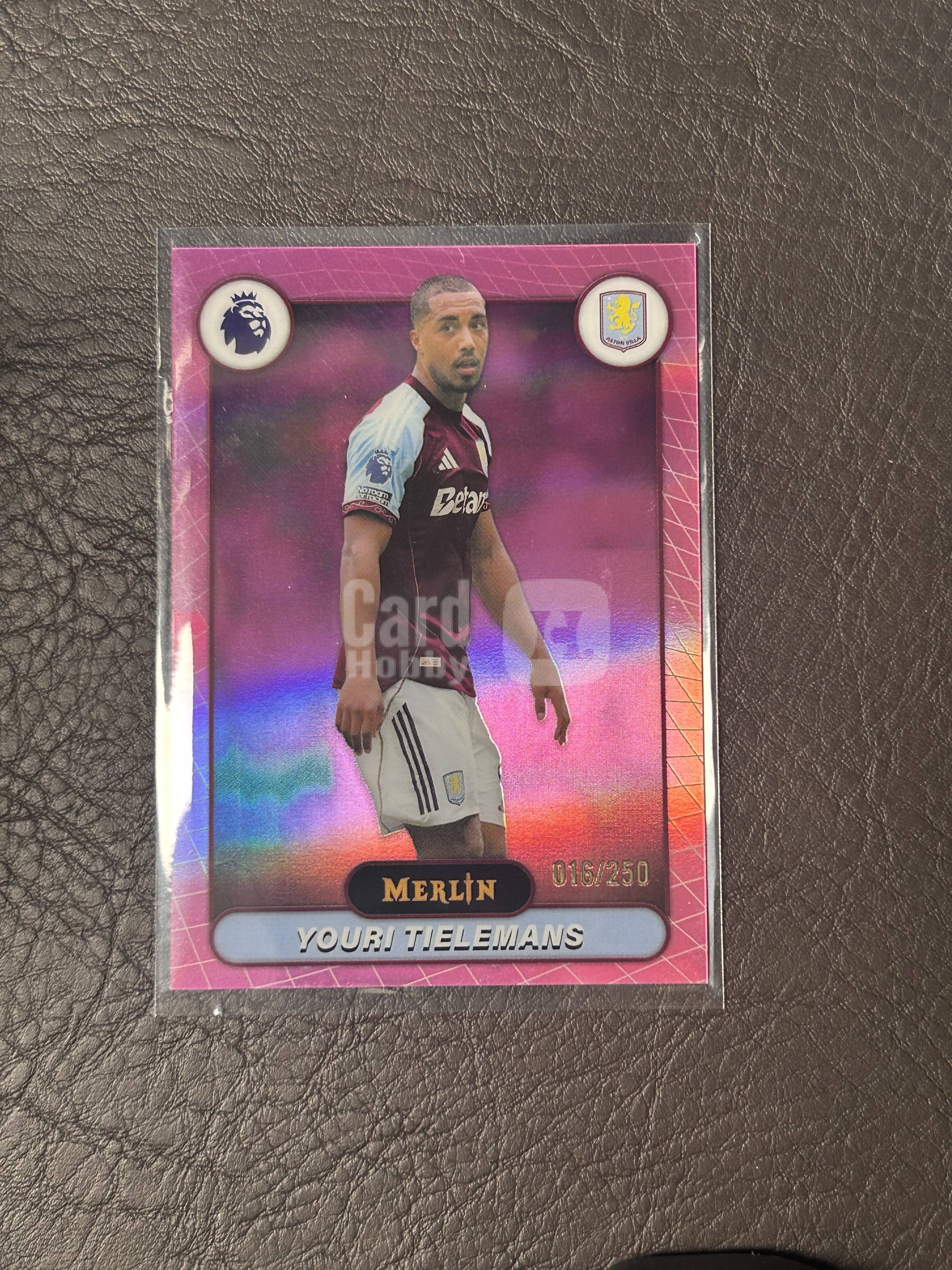 2026 Topps Merlin Youri Tielemans #25 比利时 阿斯顿维拉 蒂勒曼斯 英超 梅林 粉折 /250编