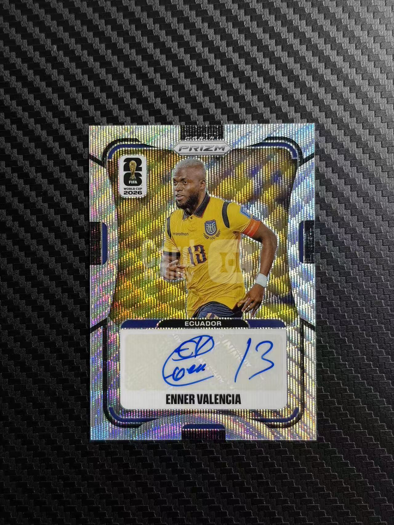 2026 Panini Prizm ENNER VALENCIA 世界杯pz 瓦伦西亚 签字 厄瓜多尔 银波纹折 卡品如图 拍前看描述 只合并当天 不累计