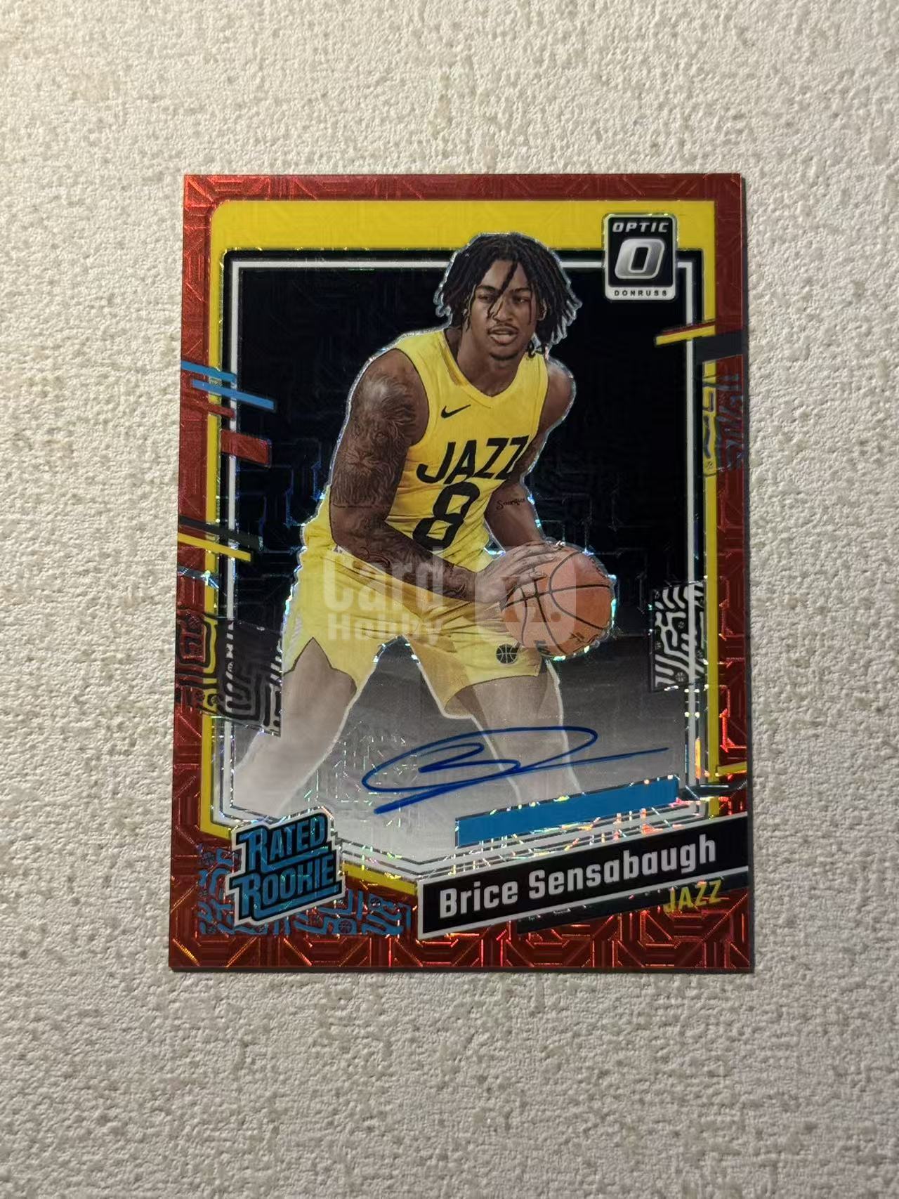 2023-24 Panini Donruss Optic Brice Sensabaugh RC 杜蕾斯op 爵士 新秀rc 森萨博 卡签 签字 经典选图 收藏必备