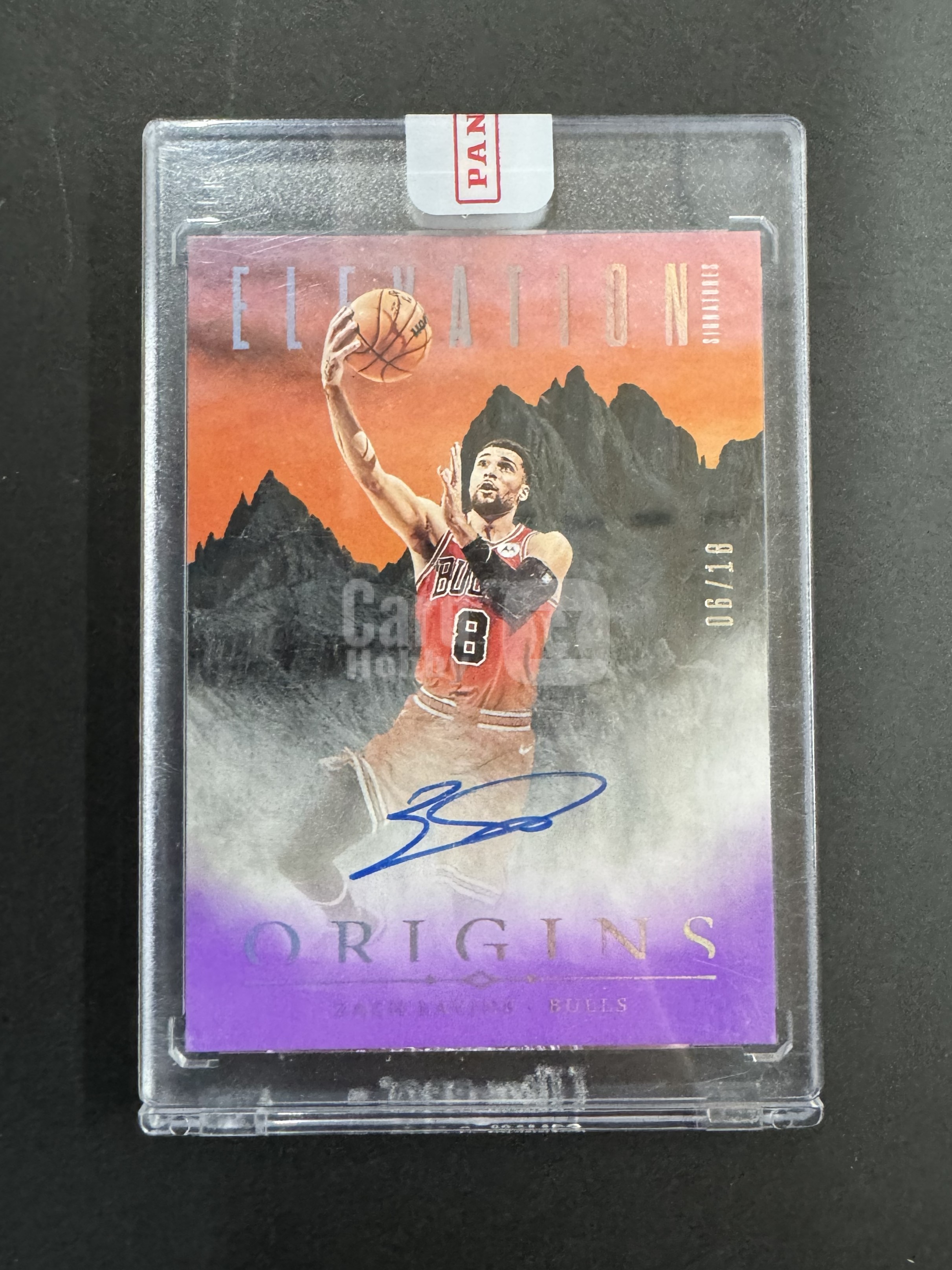2024-25 Panini Origins Zach LaVine #ES-ZCH 扎克拉文 起源 扣篮王 签字 紫平行 06/18编 ELEVATION 卡品如图