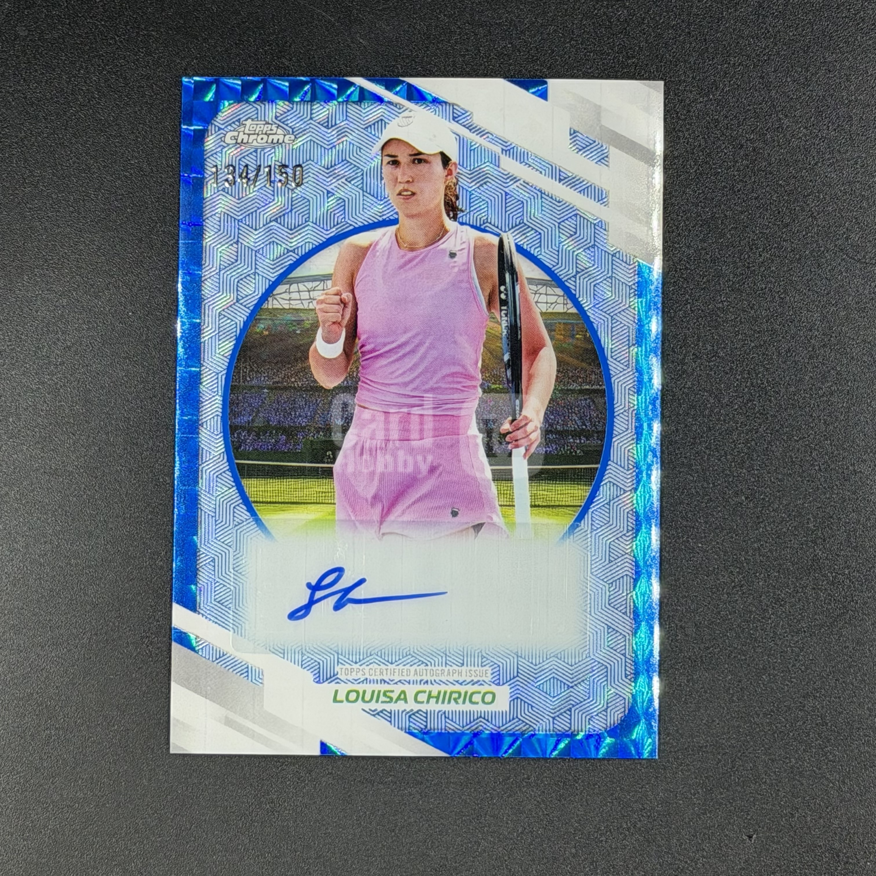 【浩冉拍卖】2026 Topps Chrome 网球Tc Louisa Chirico 路易莎 基里科 签字 134/150编 蓝马赛克折 美国 #大核桃#