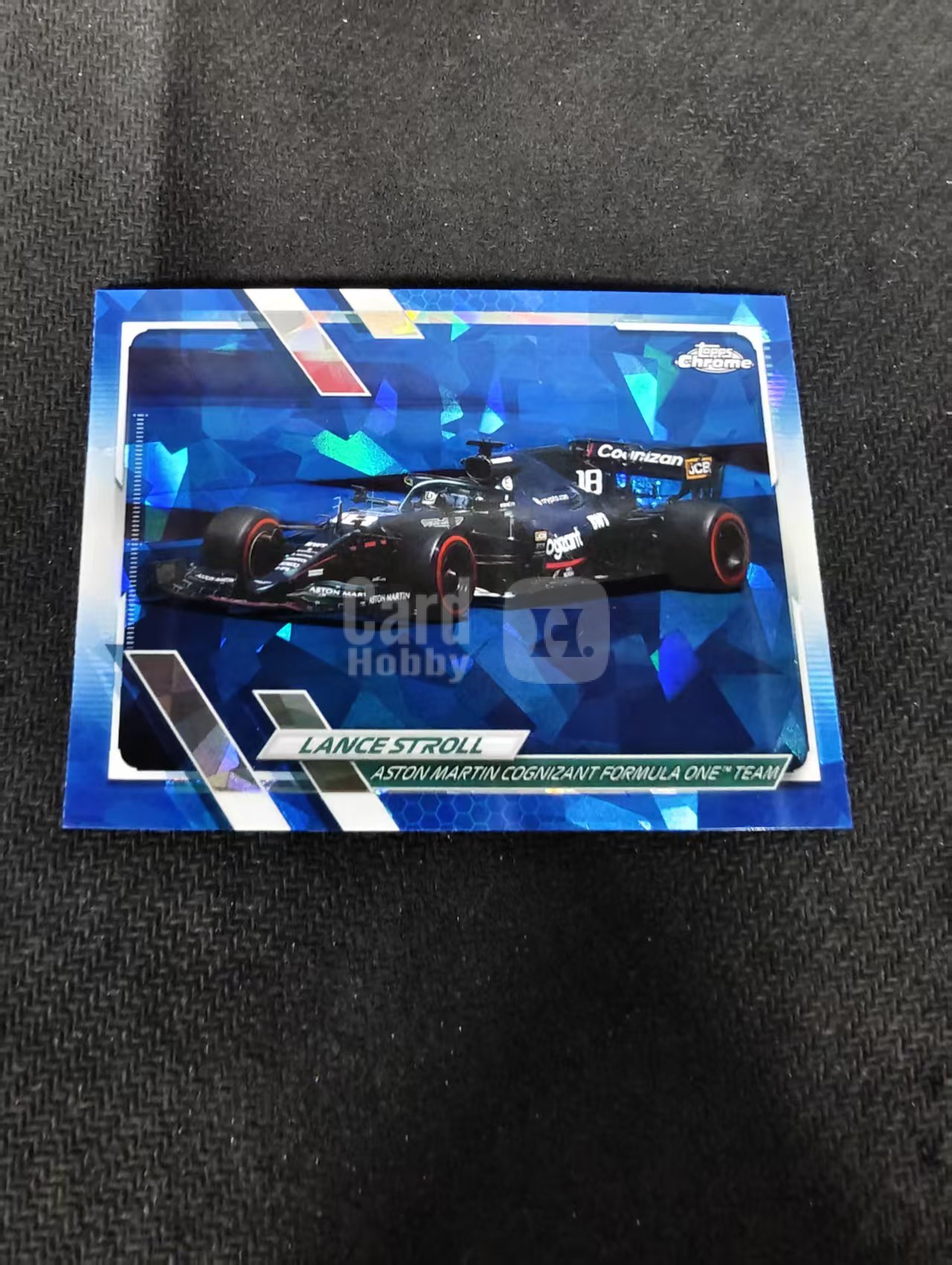 2021 Topps Chrome F1 Lance Stroll 兰斯 斯托尔 蓝碎冰 划痕 边角瑕疵 #103