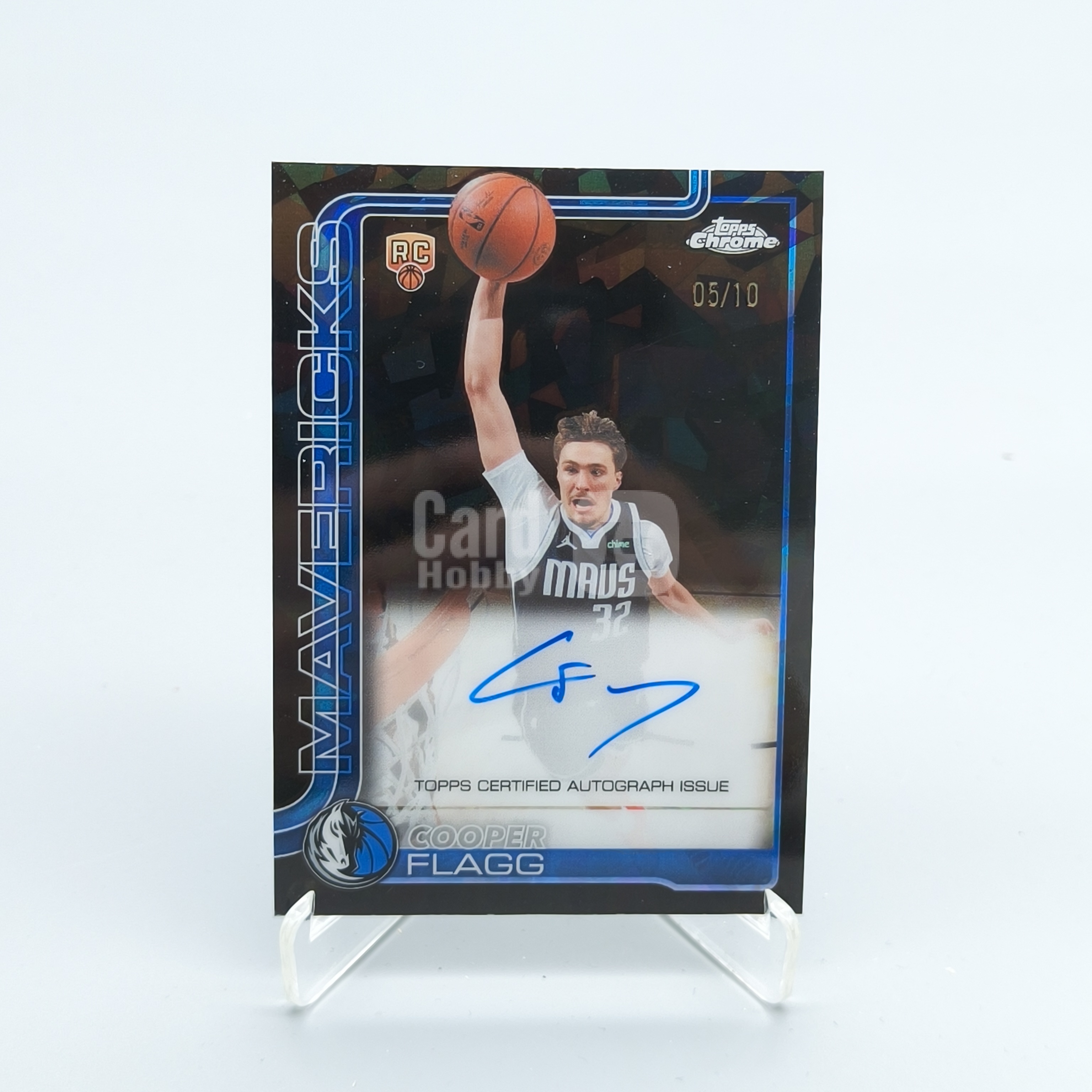 【UD代卖最高预付80%-萧瑟in哥】2025-26 Topps Chrome Update Sapphire TCU蓝宝石 Cooper Flagg RC 库珀 弗拉格 新秀 独行侠 卡签 签字 签名 05/10编 低编 黑碎冰折 微瑕