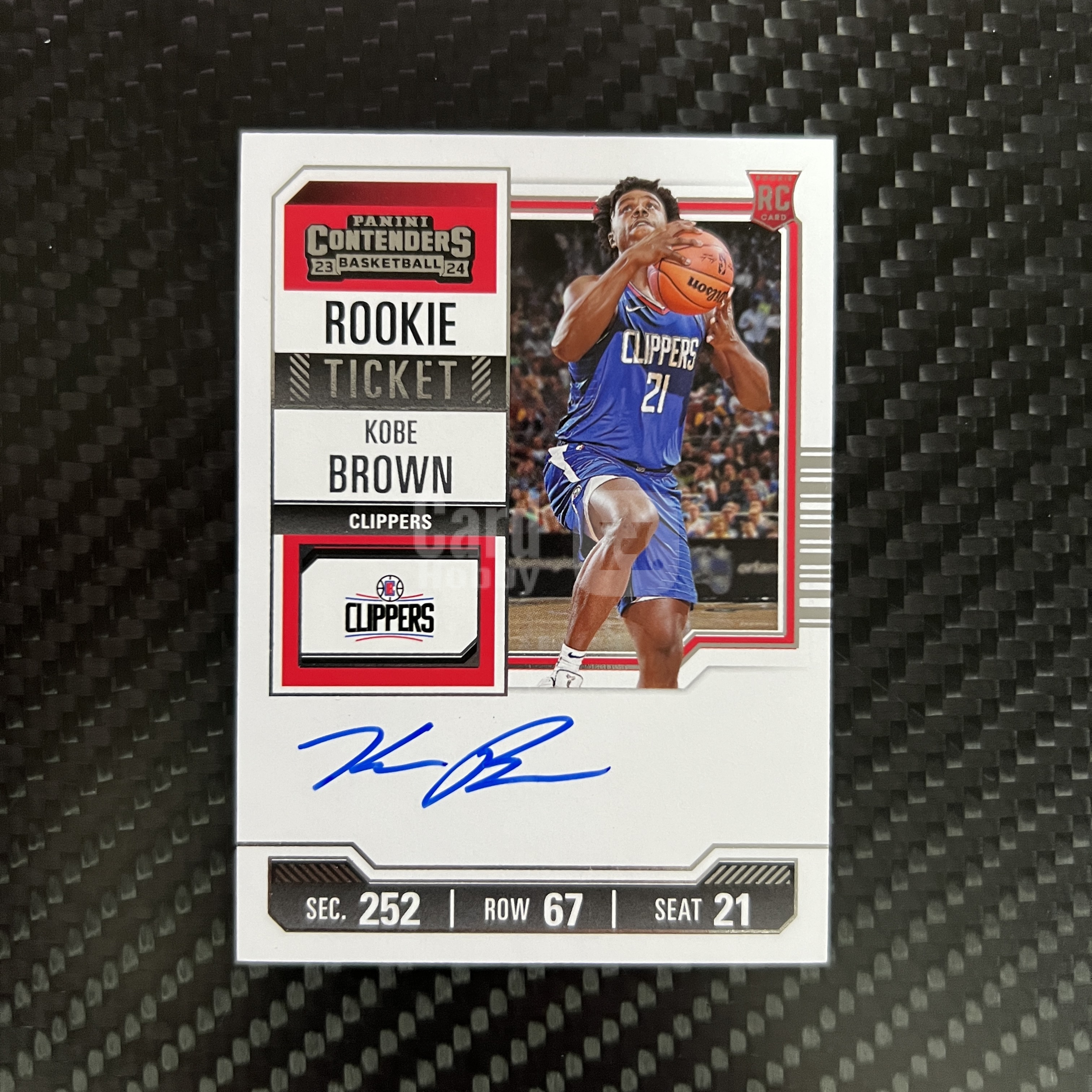 2023-24 Panini Contenders Kobe Brown RC 【杰克森拍卖】科比 布朗 快船 新秀 签字 卡签 有瑕疵 介意勿拍 INS