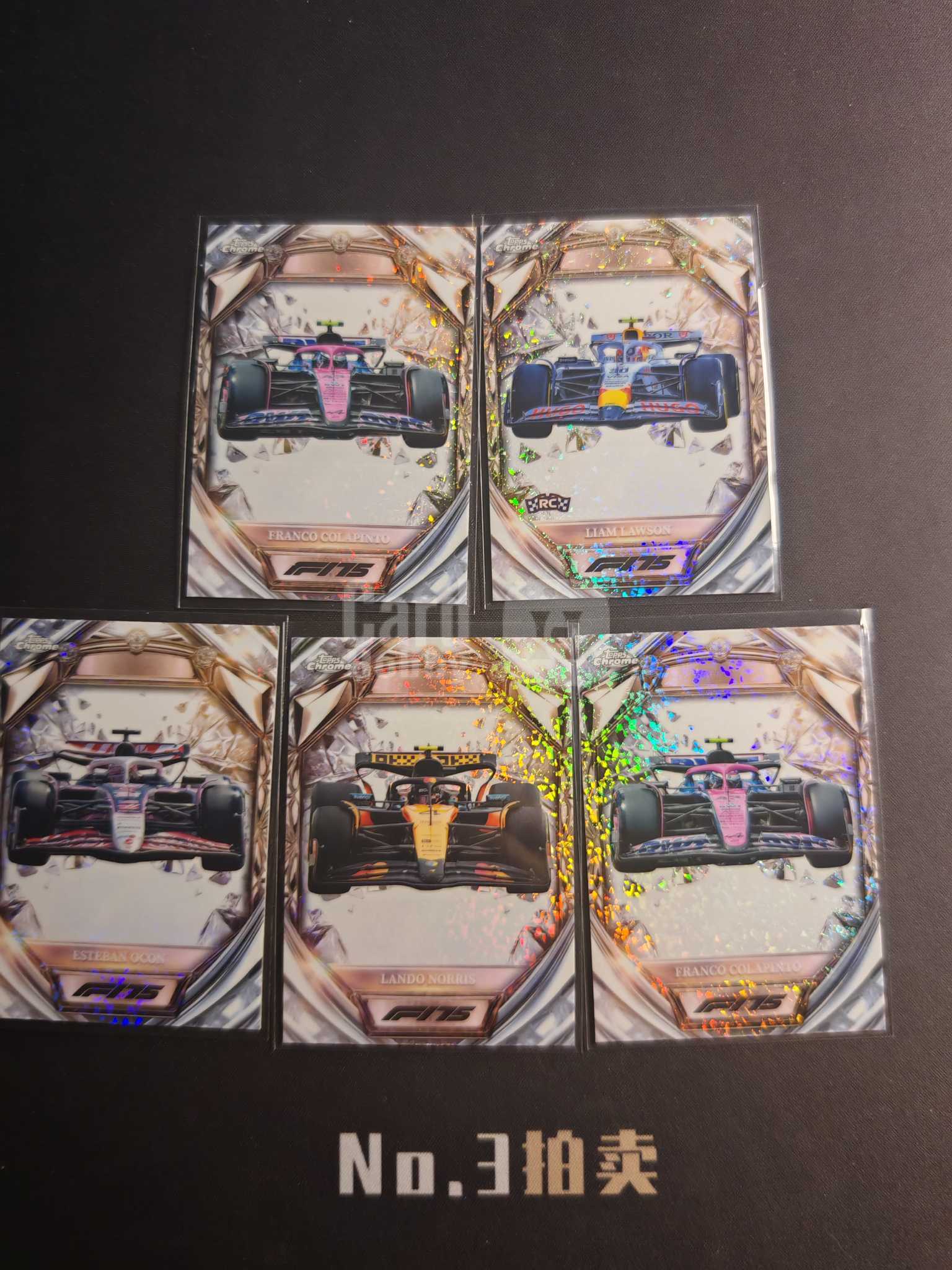 【No3拍卖】(请看描述)2025 Topps Chrome TC F1 科拉平托 劳森 奥康 诺里斯 赛车 钻石折 打包 多张不保卡品【顺丰寄付】程
