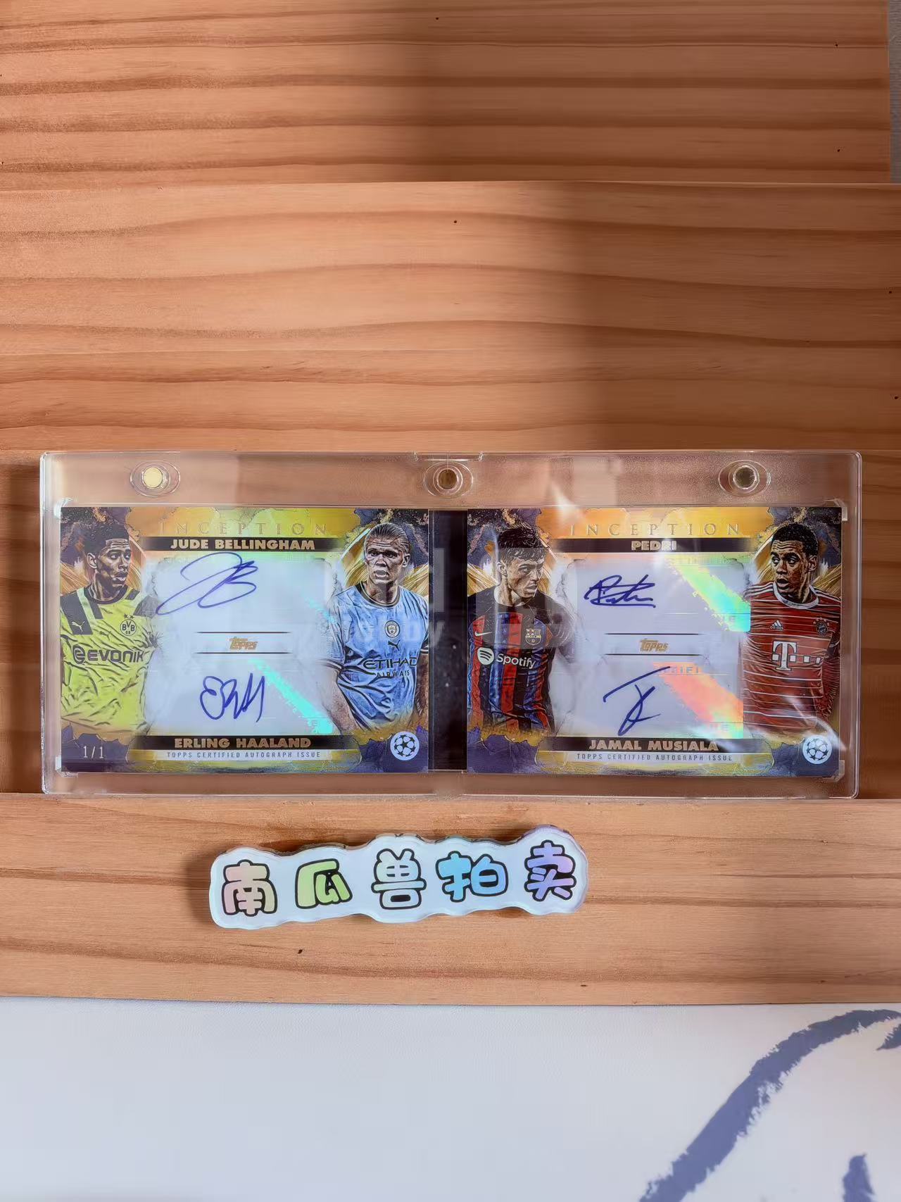 2023 Topps Inception Bellingham Haaland 盗梦空间 贝林厄姆 哈兰德 佩德里 穆夏拉 完美四人签 签字 签名 小书 1/1 1编 一编 爆金 大热新星 顶级好卡