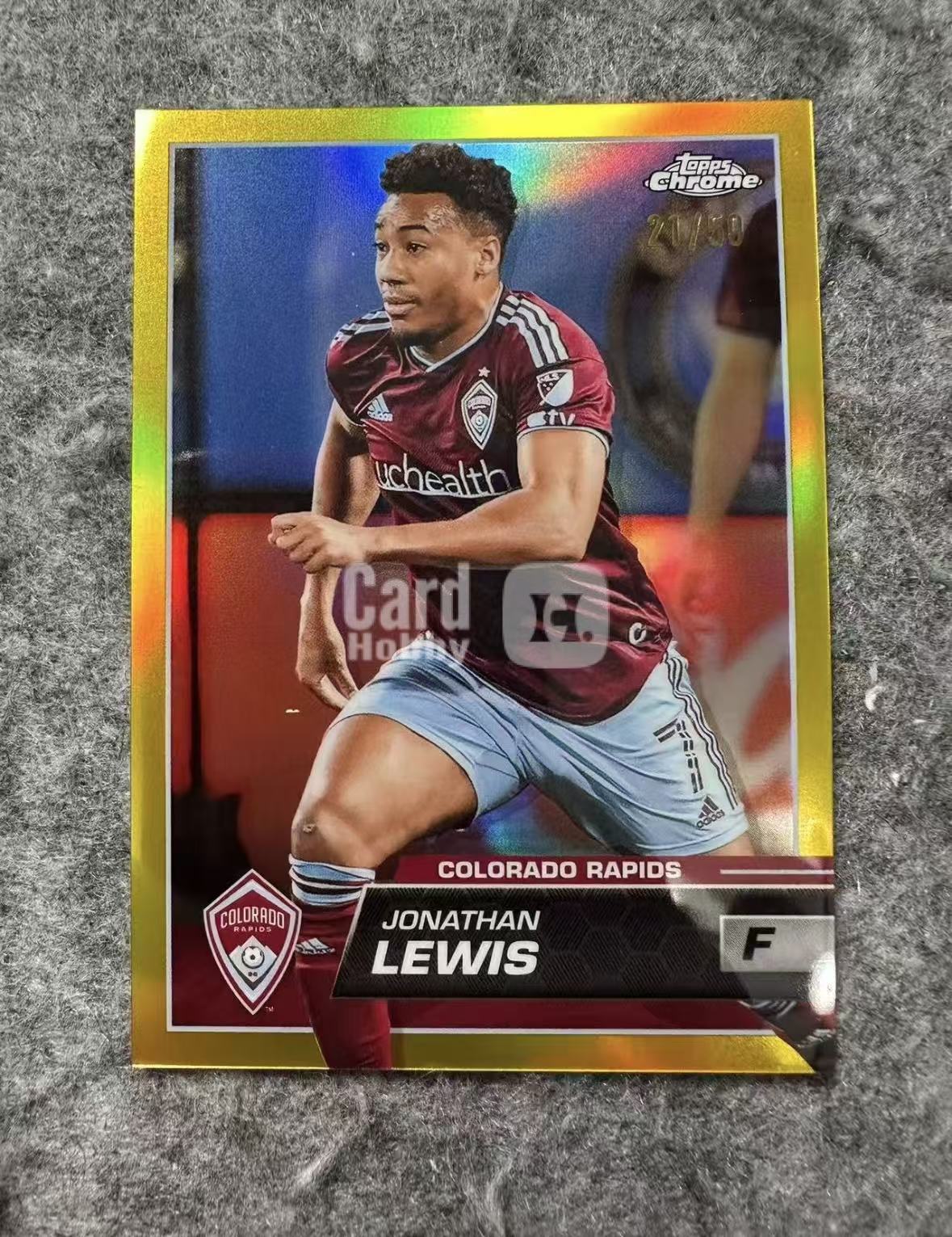 2023 Topps Chrome Jonathan Lewis MLS 美职联 急流 乔纳森 刘易斯 蓝碎钻折 特卡 50编