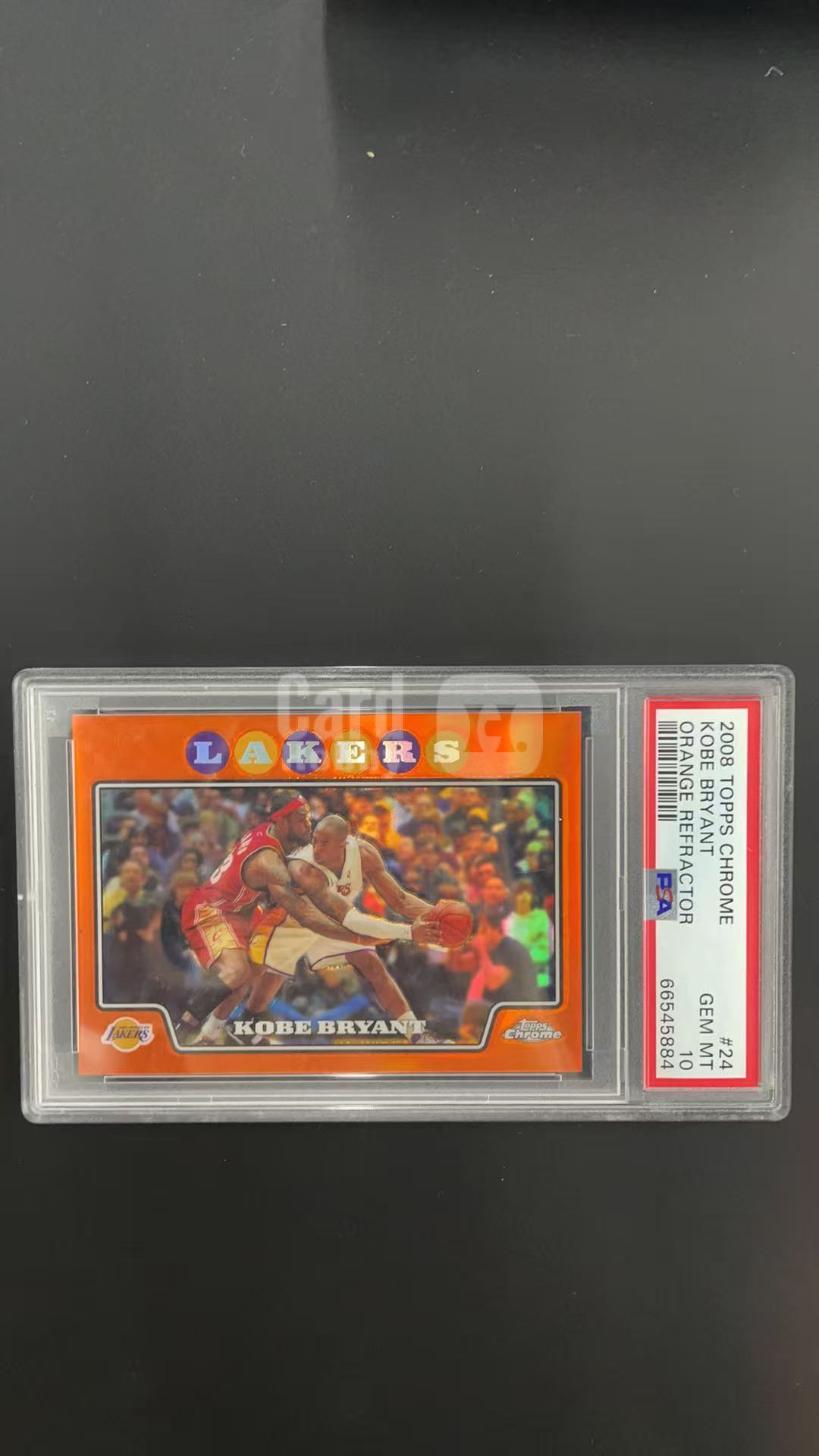 2008 Topps Chrome Kobe Bryant 【EC代卖】湖人 科比 布莱恩特 64/499编 折射 橙折 詹姆斯同框 世纪名画 背身单打 老特 评级 psa10 SQQ29