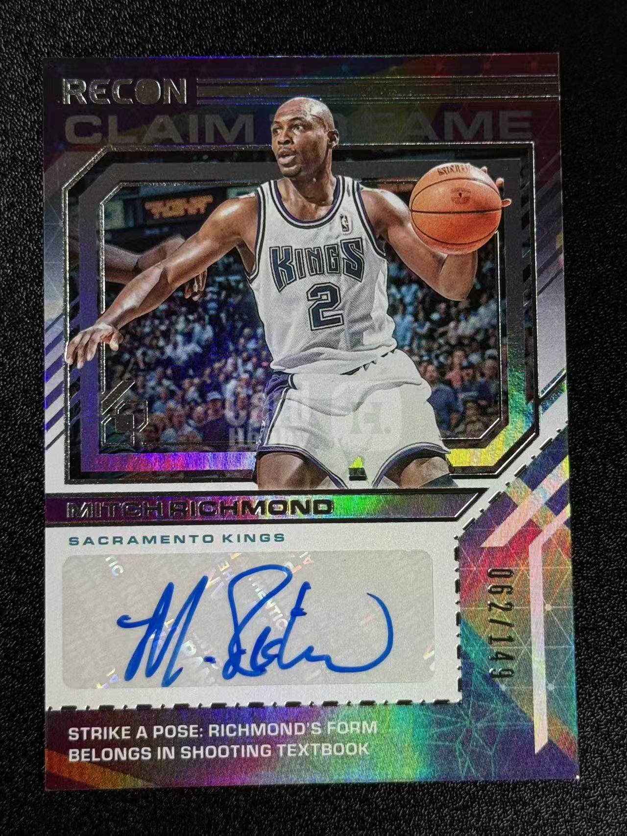 2021-22 Panini Recon Mitch Richmond 米奇里奇蒙德 国王 recon 折射 全息渐变折 149编 特卡 签字 签名 卡品瑕疵 #Wes# 159