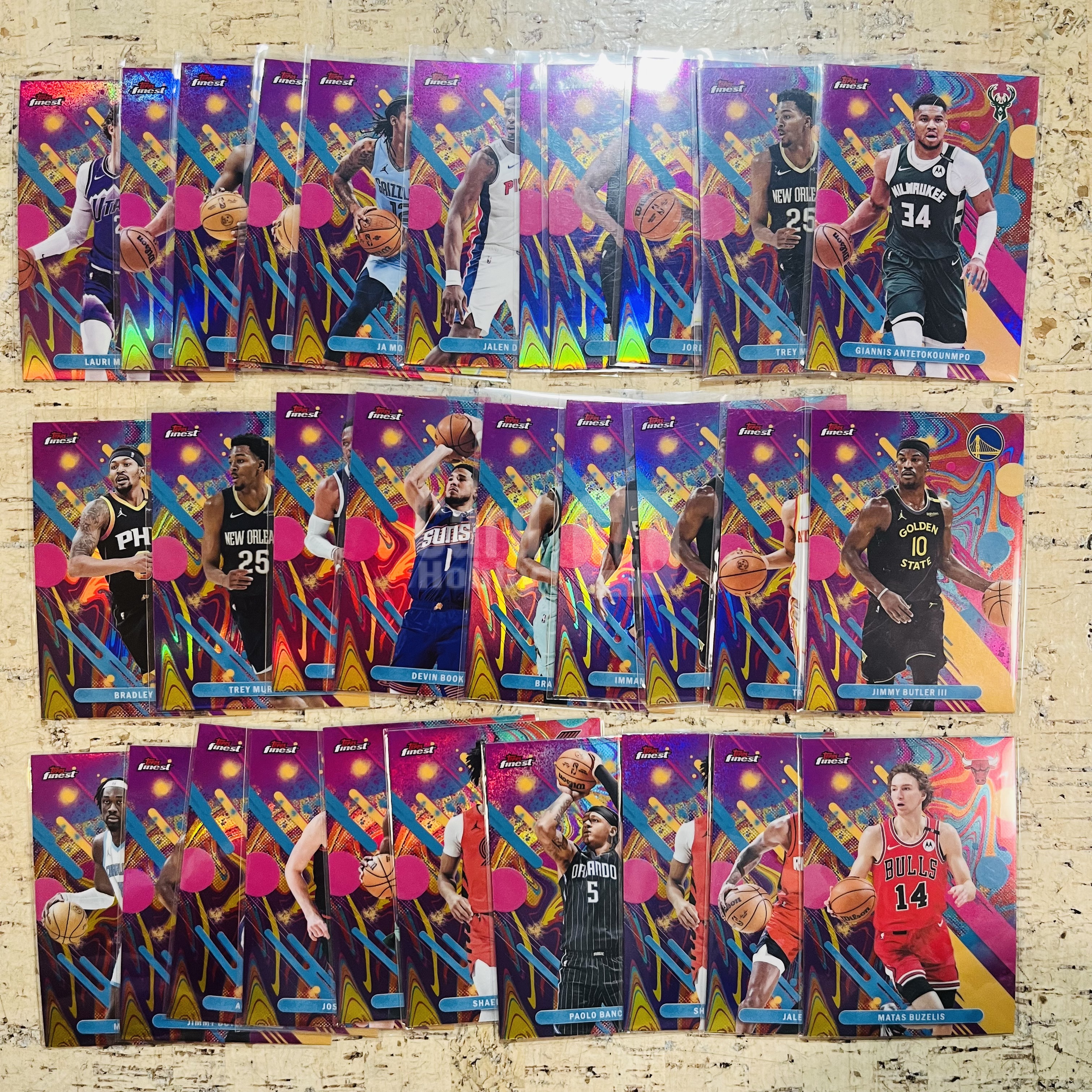 2025-26 Topps Finest Jimmy Butler 现役 一级 油污折 涂鸦折 30张打包 巴特勒 字母哥 带队 此标有膜无夹【小卡迷拍卖 可累积半年】