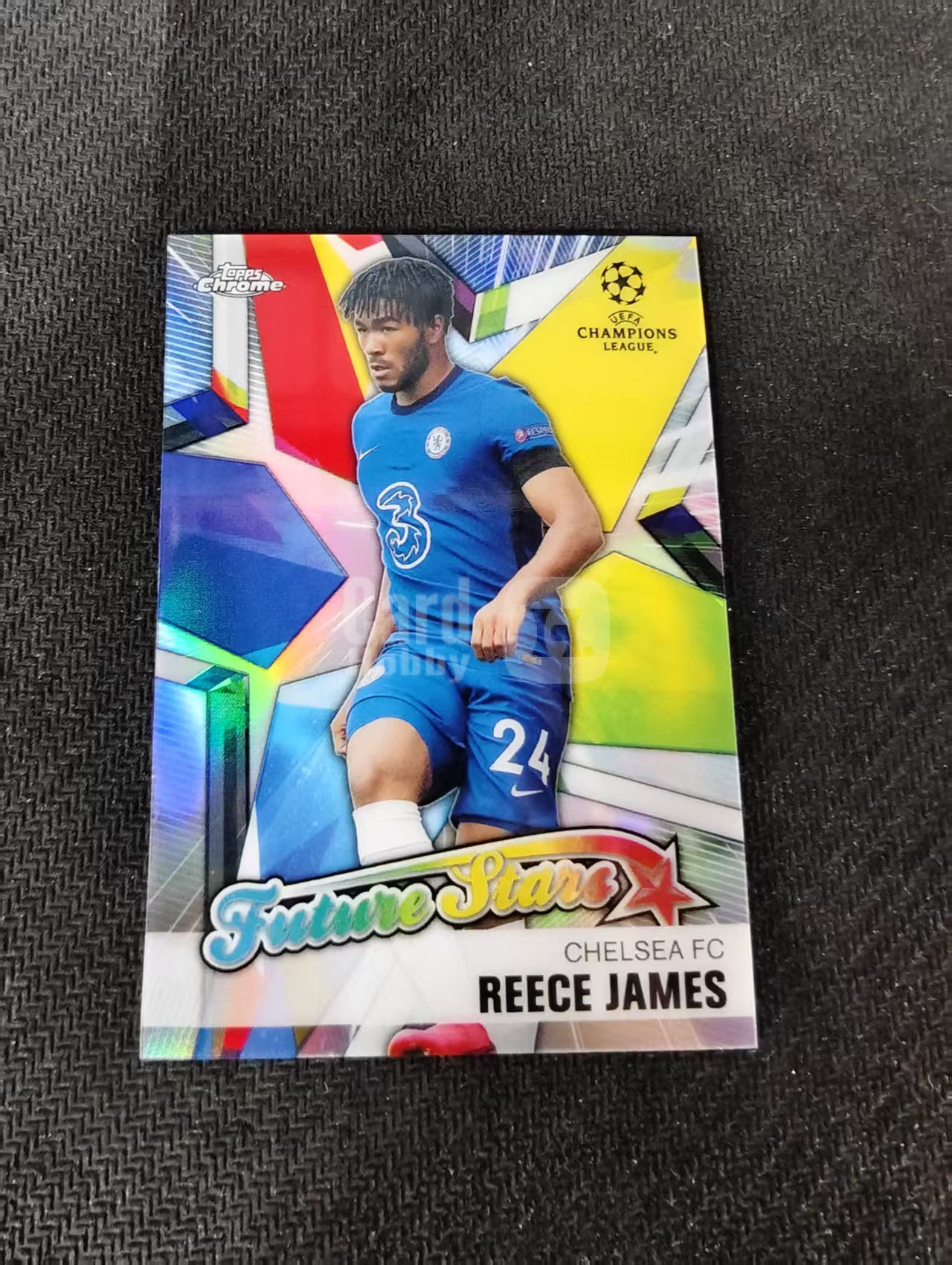 【可合并,不累计】2021 Topps Chrome Reece James 欧冠 英格兰 切尔西 后卫 里斯 詹姆斯 未来之星特卡 银折 划痕 边角瑕疵