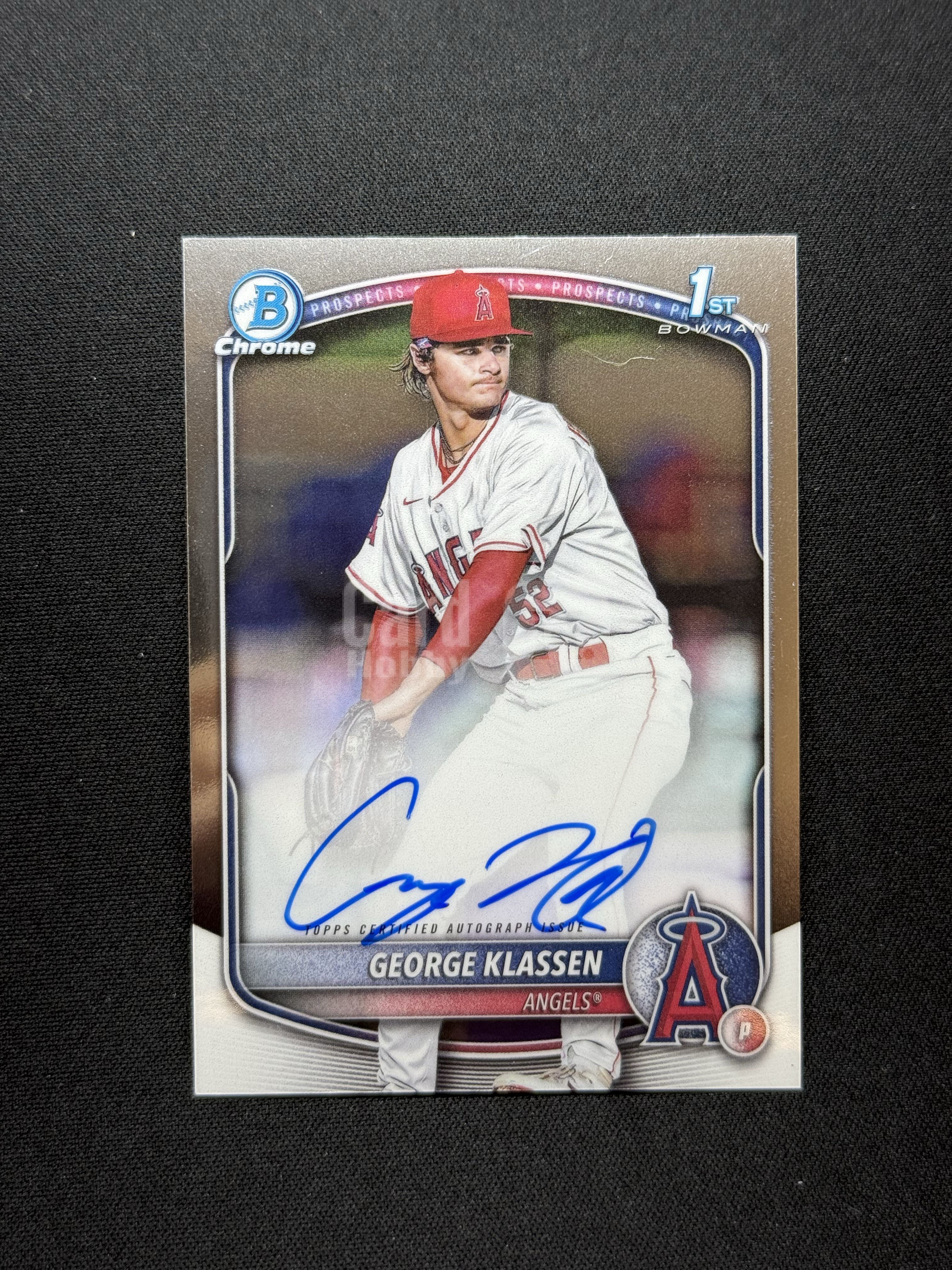 2025 Topps Bowman Chrome George Klassen RC 【小贝代拍】棒球 1ST 新秀 洛杉矶天使 乔治 克拉森 签字 卡签 瑕疵如图 拍前看描述 H EW
