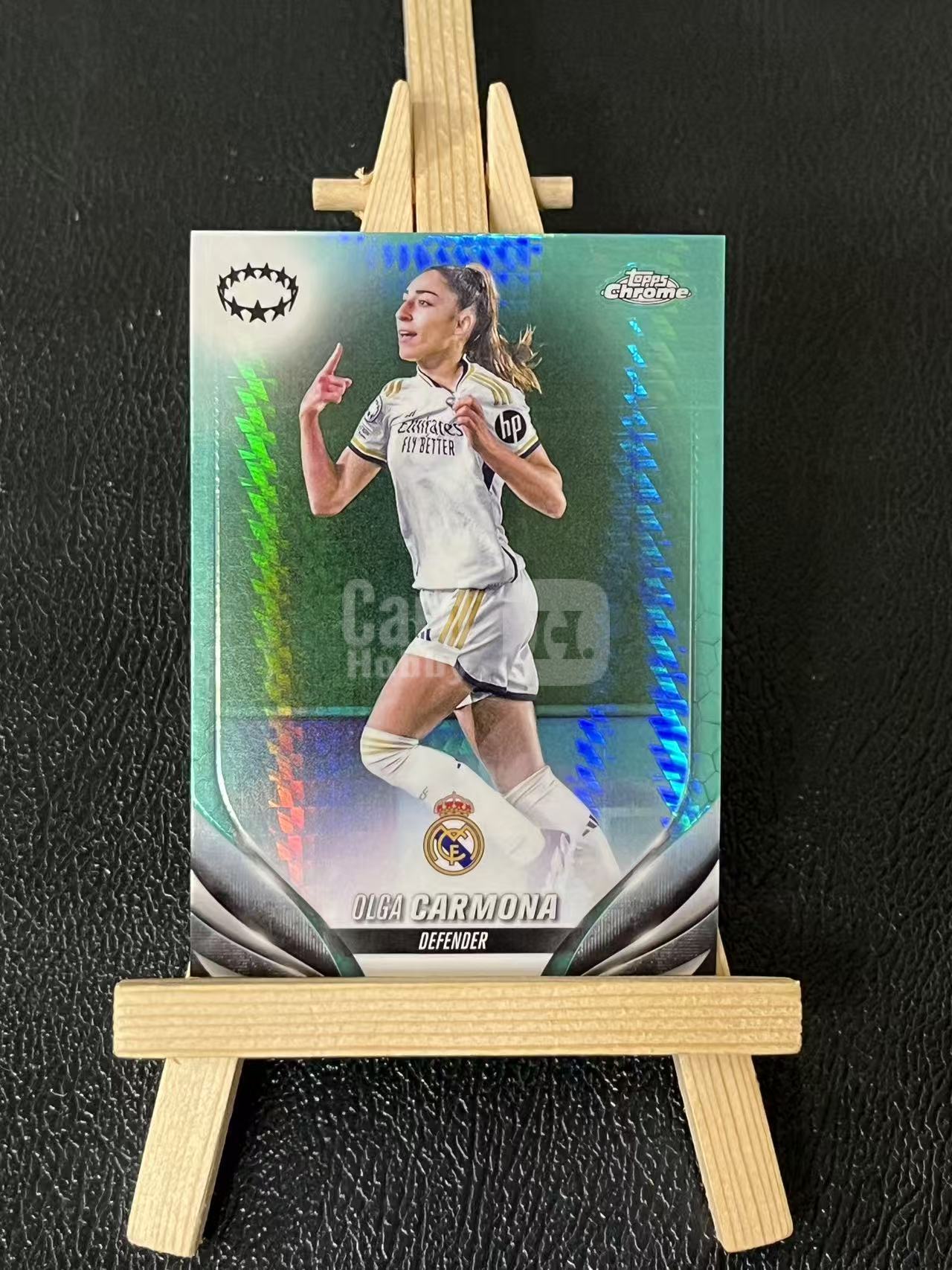 2024 Topps Chrome Olga Carmona 奥尔加 卡莫纳 青棱折 皇马 女足 欧冠 银折 实卡精美 卡品如图 LA-1