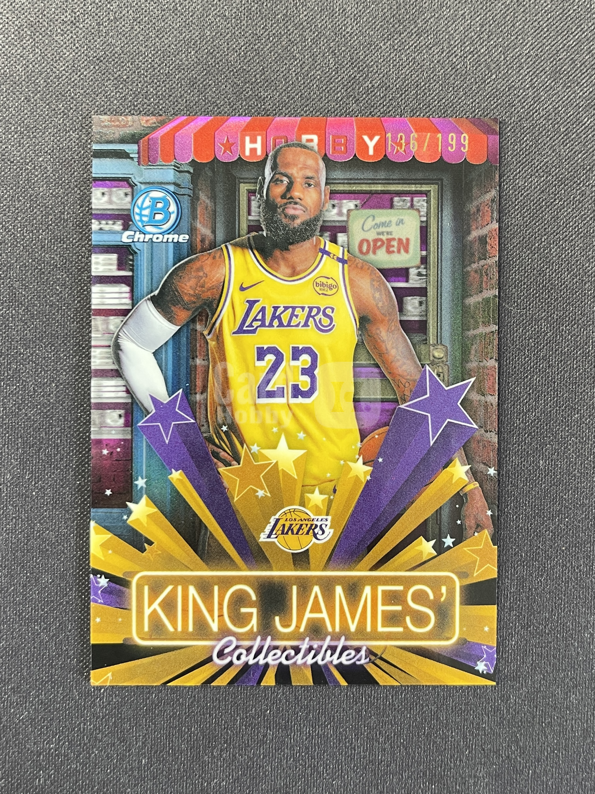 2025-26 Topps Bowman Chrome LeBron James BM 湖人 勒布朗 詹姆斯 HobbyStars 特卡 199编 紫折 ColorMatch 选图漂亮 Goat