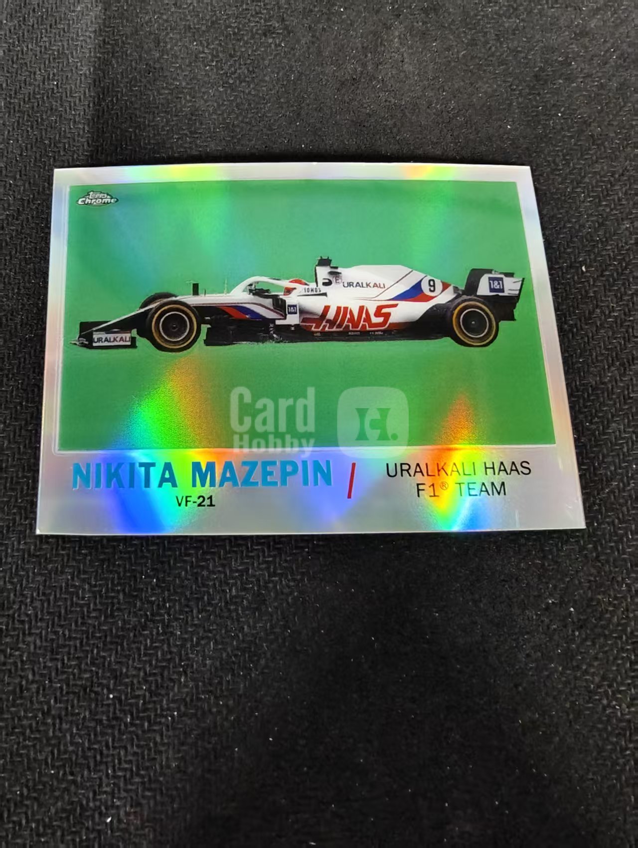 2021 Topps Chrome Nikita Mazepin F1 哈斯车队 马泽平 rc 新秀 特卡 银折 划痕 边角瑕疵 #NM