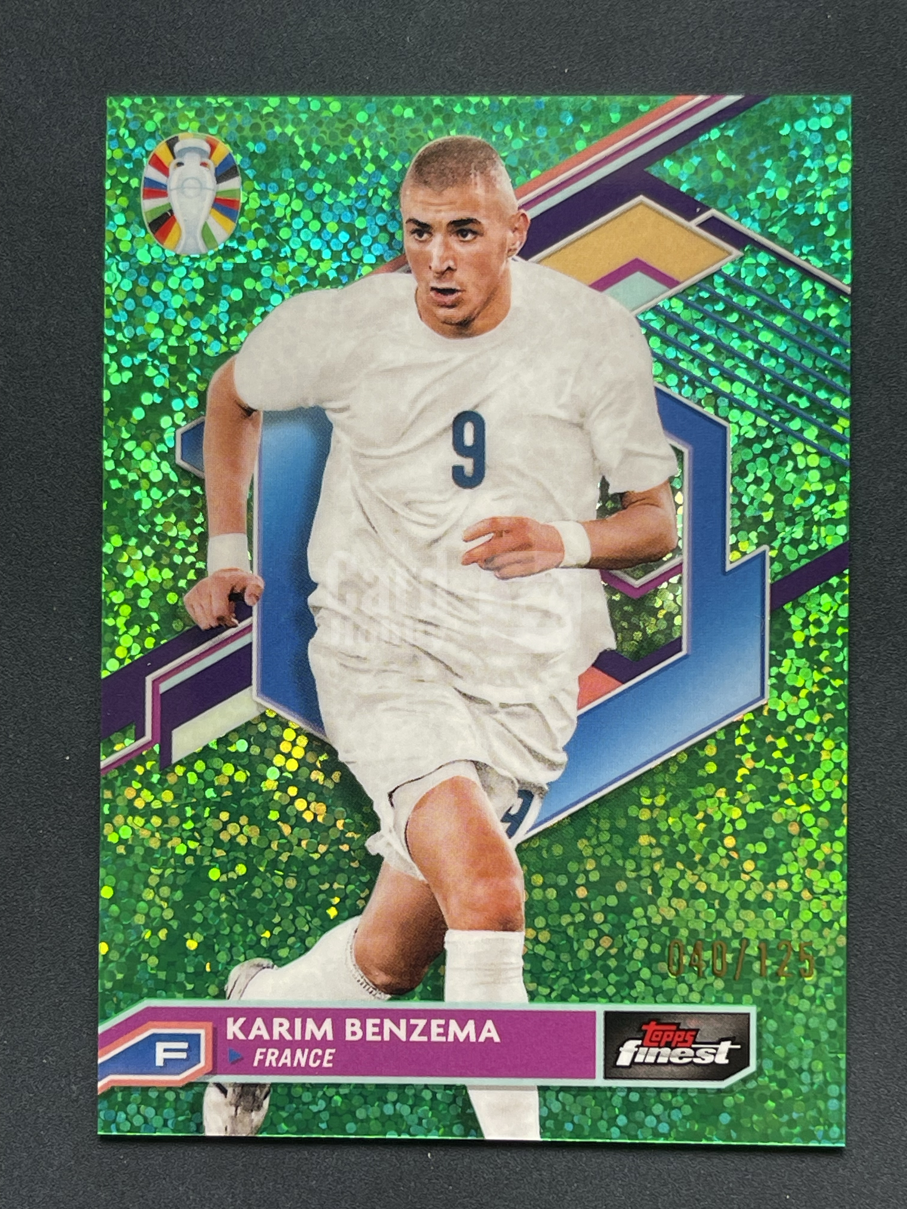 2024 Topps Finest Karim Benzema #29 欧洲杯 法国 皇家马德里 本泽马 绿点点折 折射 040/125编 卡品如图 拍前详读说明