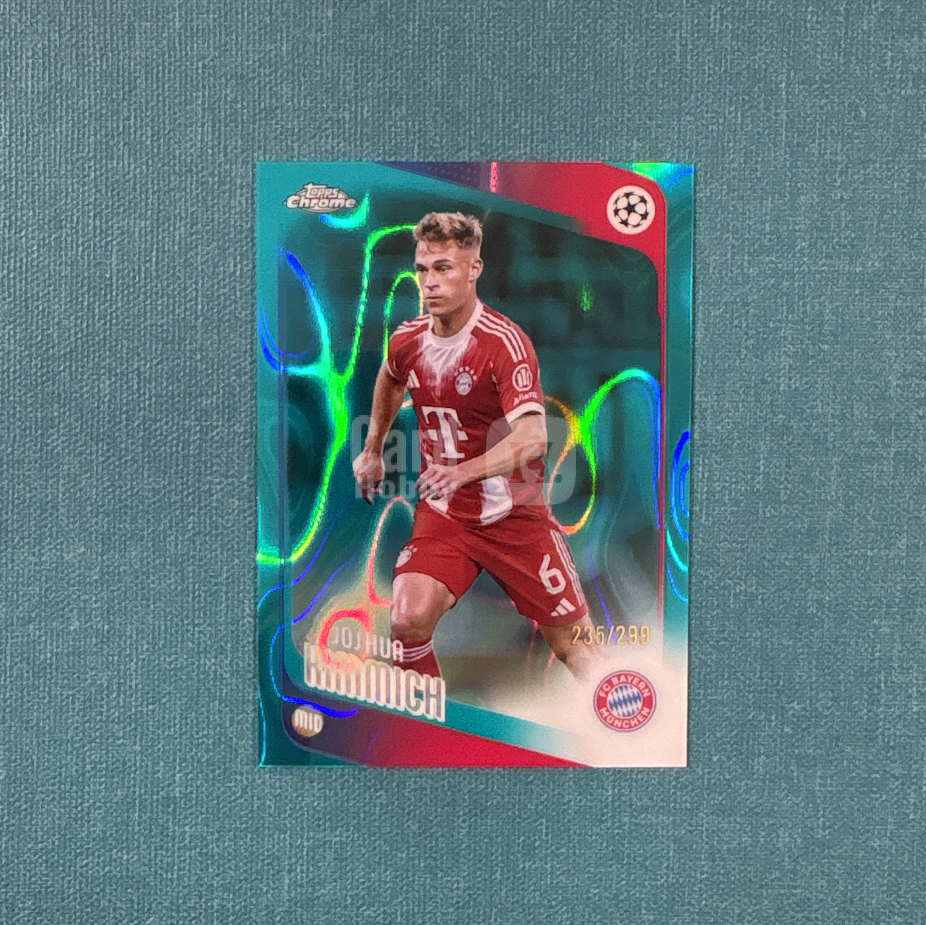 2025-26 Topps Chrome 欧战 Joshua Kimmich 基米希 235/299编 绿松石熔岩折 拜仁慕尼黑 卡品如图 JBG