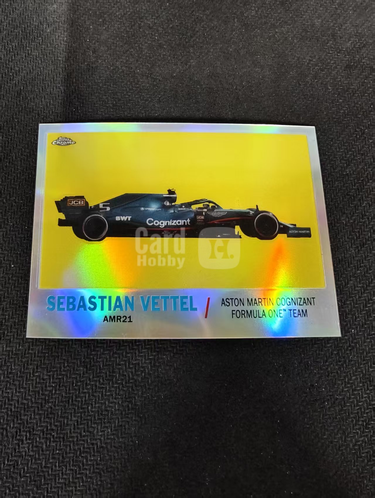 2021 Topps Chrome Sebastian Vettel F1 阿斯顿马丁 维特尔 银折 划痕 边角瑕疵 #SV