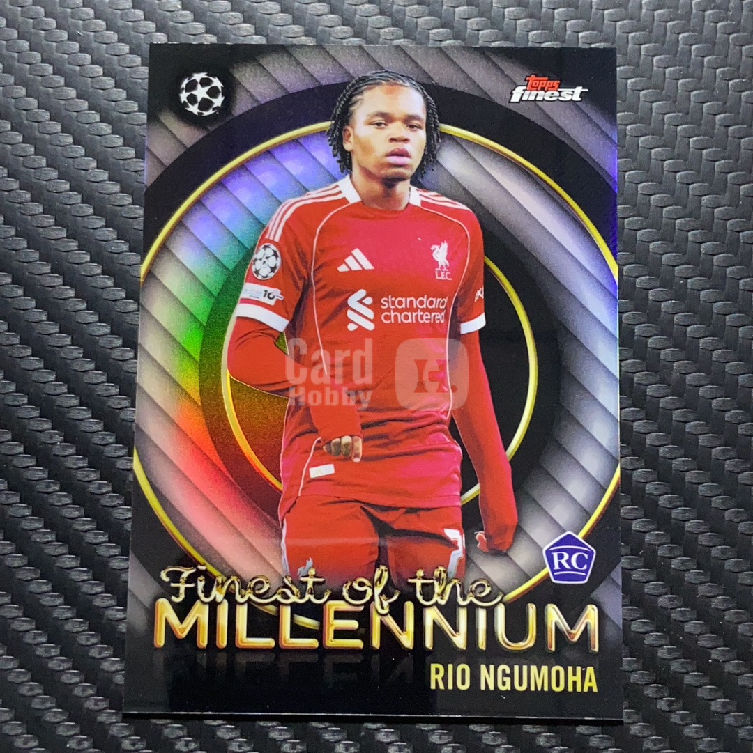 2026 Topps Finest 卡品如图(一哥) Rio Ngumoha RC 恩古莫哈 新秀 利物浦 英超 欧冠 银折 千禧年最佳球星特卡 Finest of the Millennium