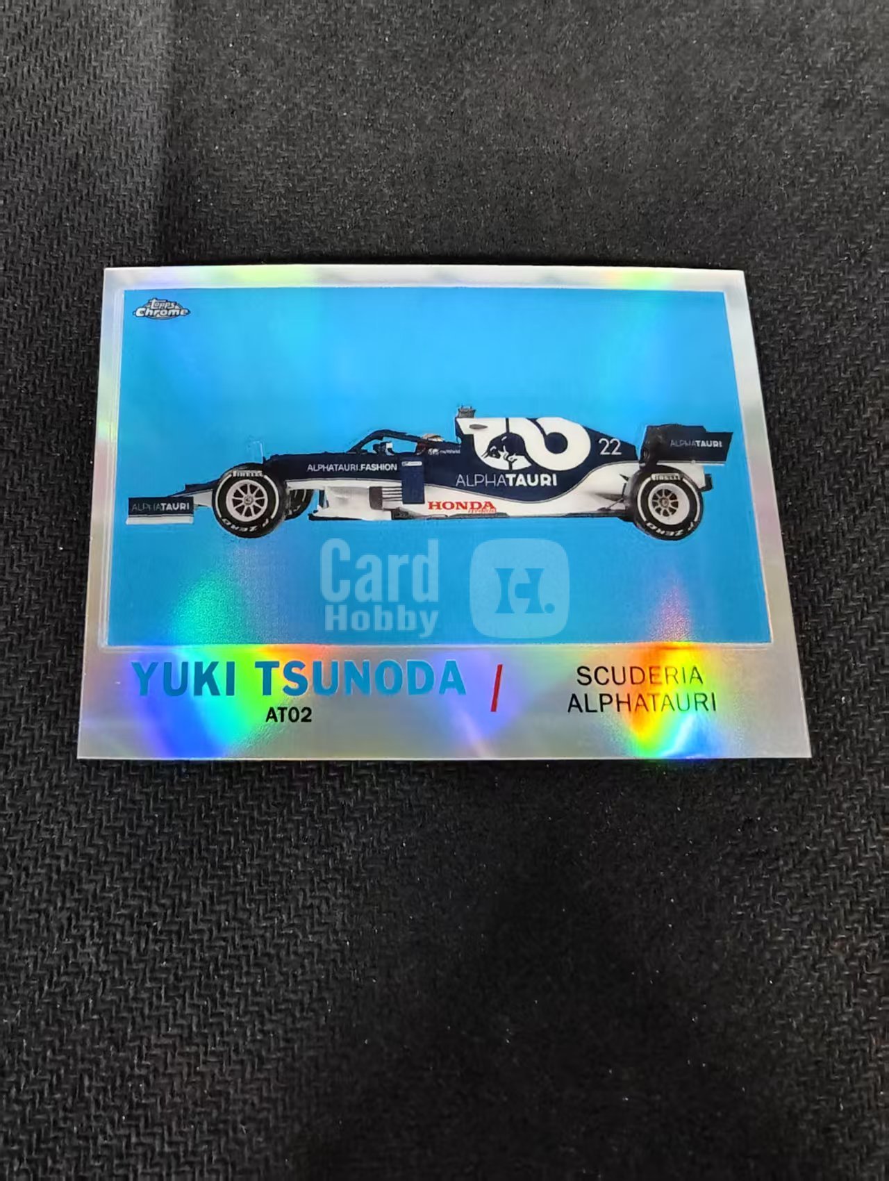 2021 Topps Chrome Yuki Tsunoda RC F1 方程式赛车 红牛二队 角田裕毅 新秀 银折 F1 划痕 边角瑕疵 #YT