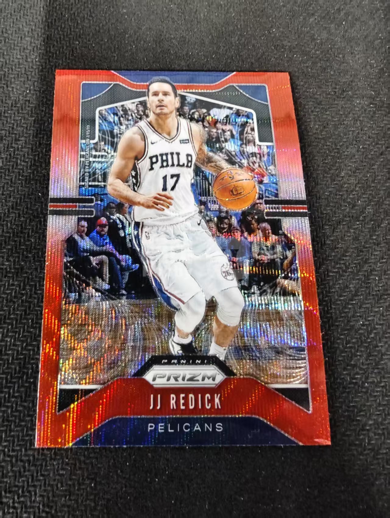 2019-20 Panini Prizm JJ Redick 鹈鹕 JJ 雷迪克 红波纹 PZ 划痕 边角瑕疵 #36