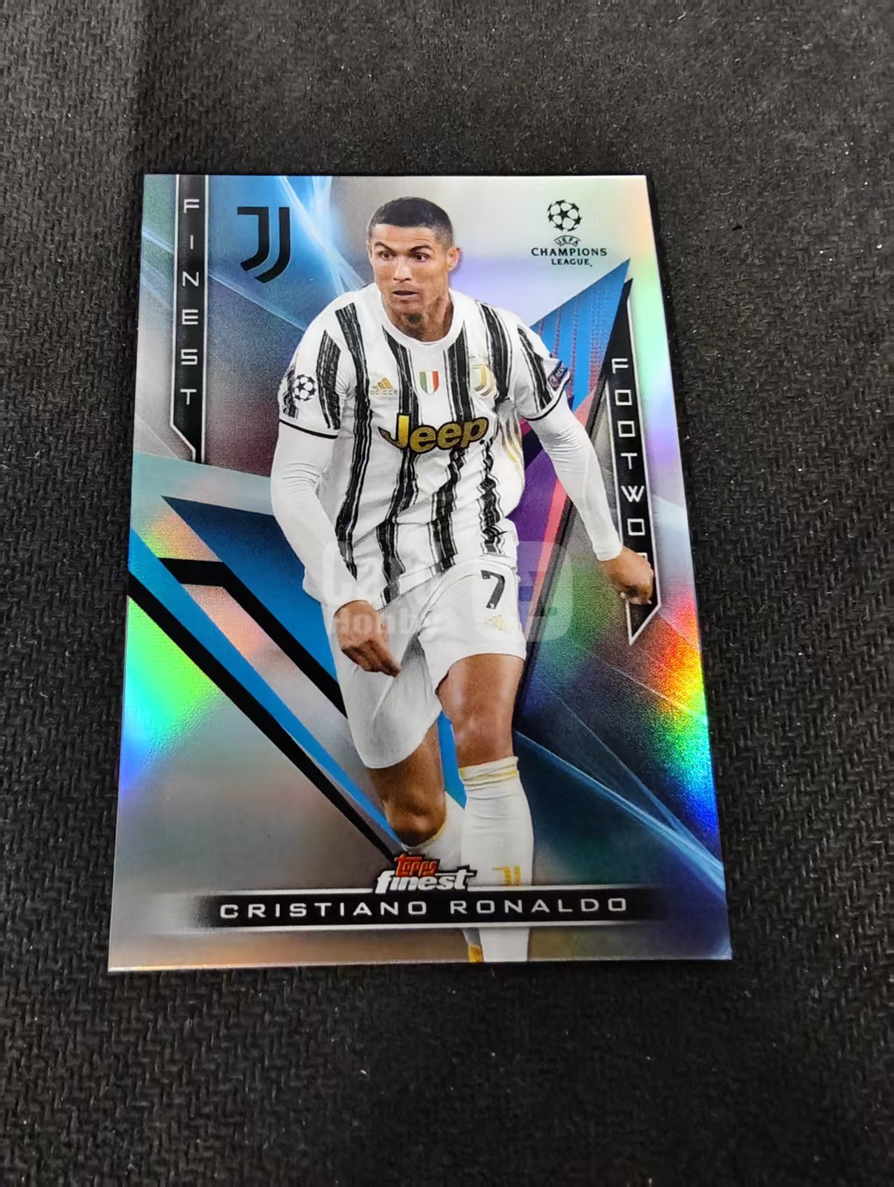【可合并,不累计】 2021 Topps Finest Cristiano Ronaldo 欧冠系列 C罗 罗纳尔多 尤文图斯 总裁 银折 瑕疵如图