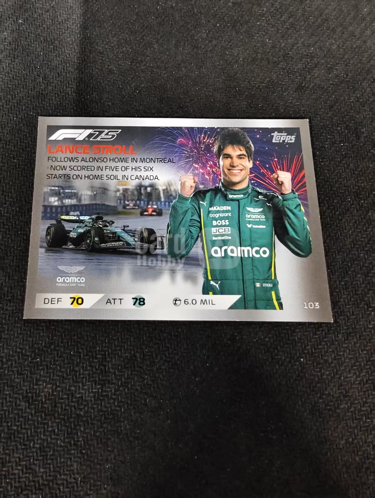 2025 Topps Turbo Attax F1 Lance Stroll 兰斯 斯特罗尔 游戏版 划痕 边角瑕疵 #103