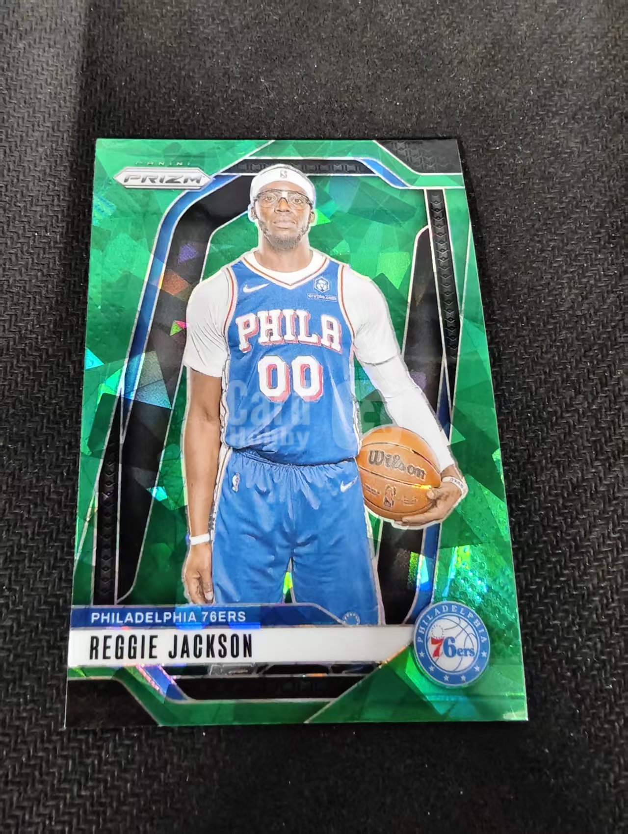 2024-25 Panini Prizm Reggie Jackson PZ 76人 雷吉 杰克逊 绿碎冰 PZ 划痕 边角瑕疵 #162