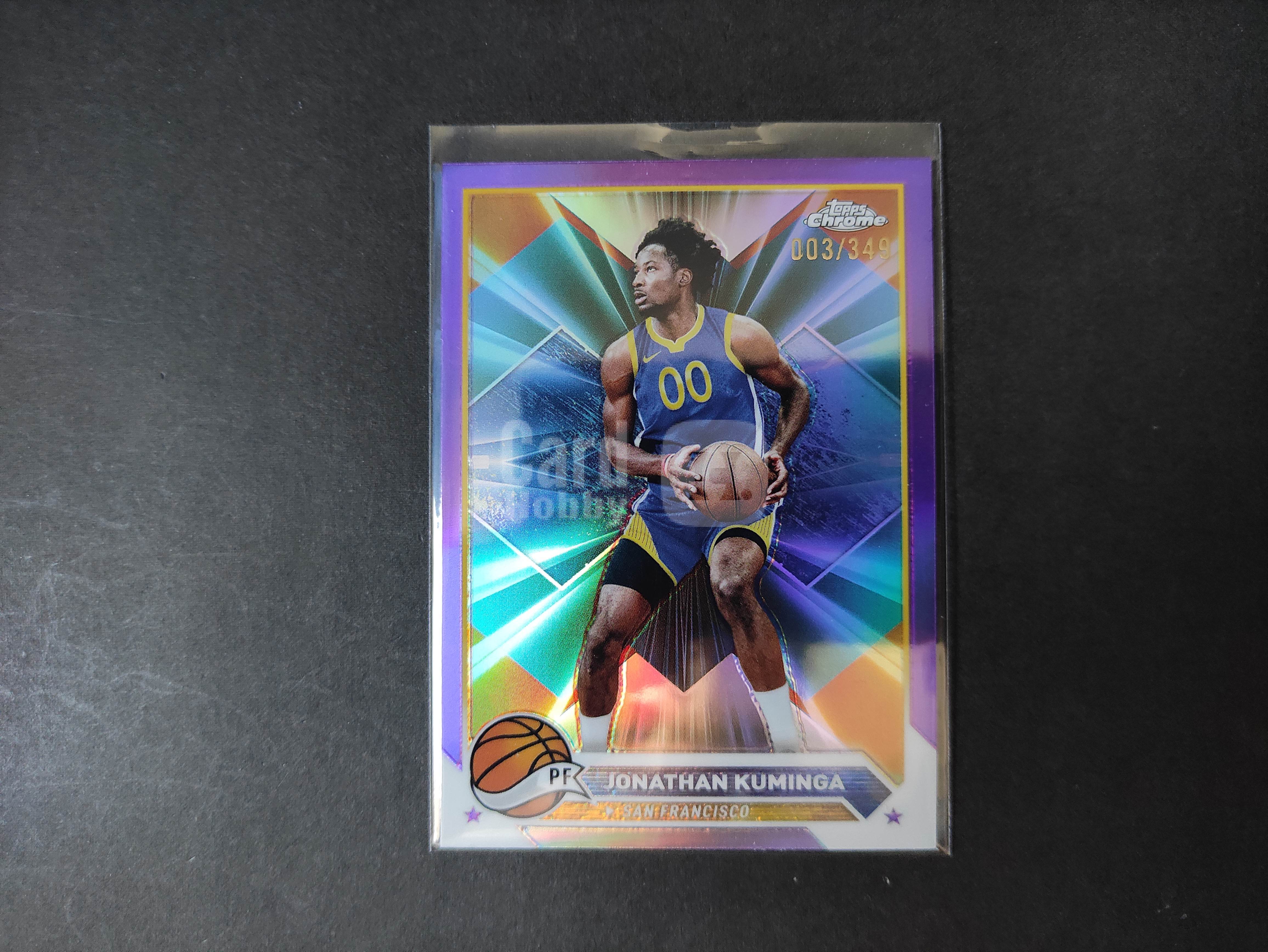 2024 Topps Chrome Jonathan Kuminga 【进击卡社】紫折 勇士 库明加 限量003/349编 专收必备