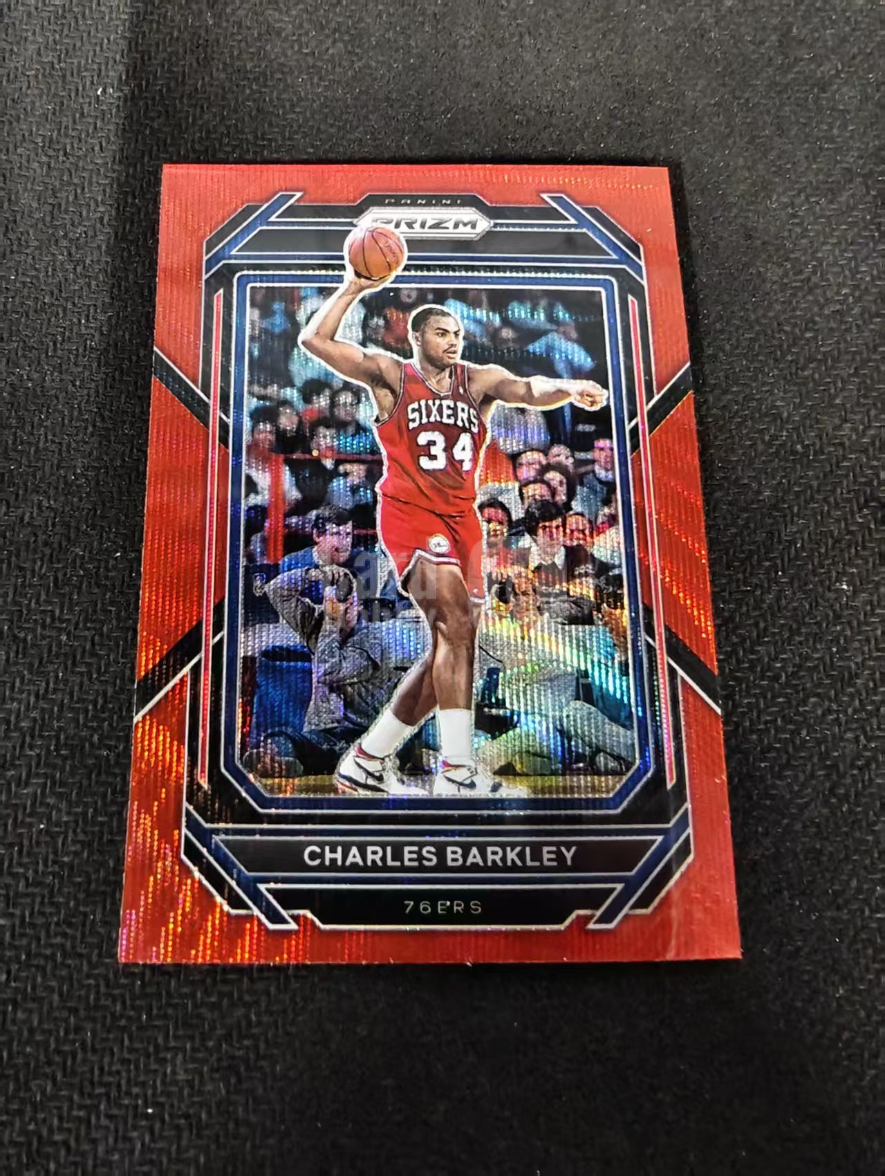 2022-23 Panini Prizm Charles Barkley 查尔斯 巴克利 76人 红波纹 PZ 划痕 边角瑕疵 #300