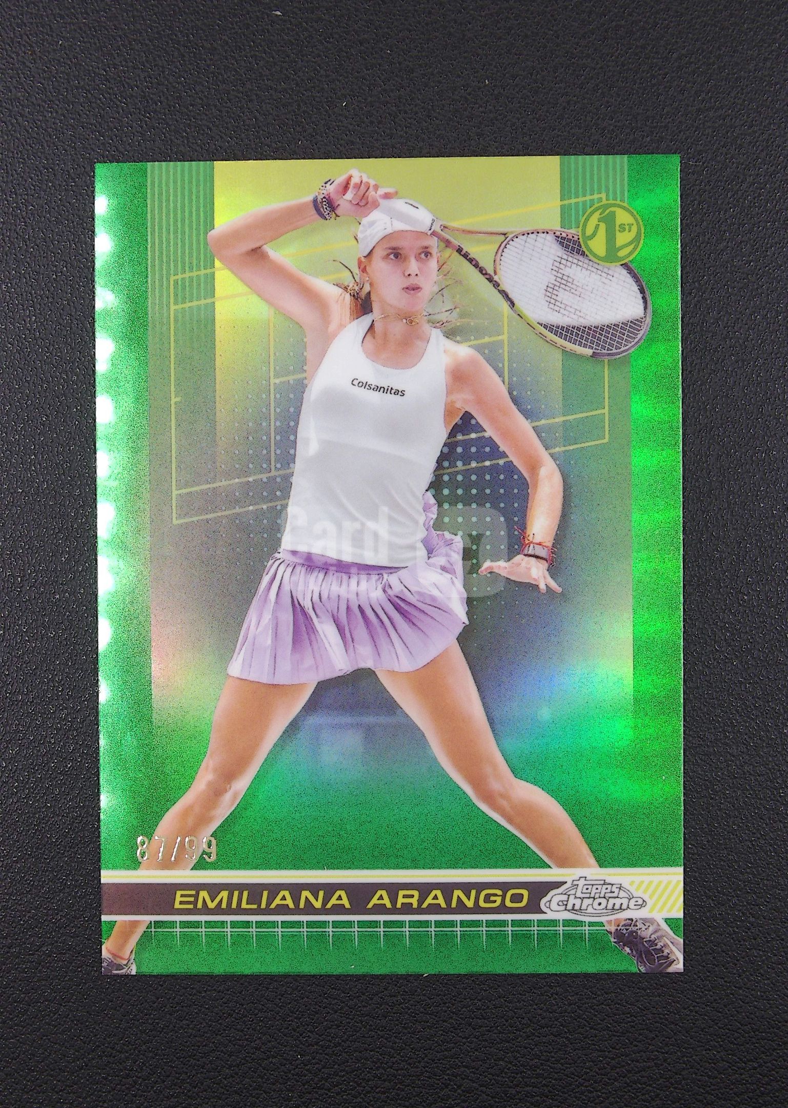 2024 Topps Chrome Emiliana Arango 艾美纳 1st 87/99编 草绿折【Big M 代拍】 DG923