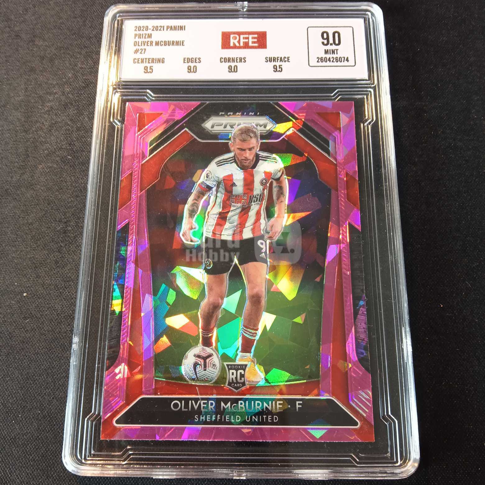 2020-21 Panini Prizm 麦克伯尼 RC 评级卡 谢菲尔德联 新秀元年 碎冰折射 实卡精美稀有 品质保障 投资收藏必备 保值回购 详情见说明 【蓝色星球】
