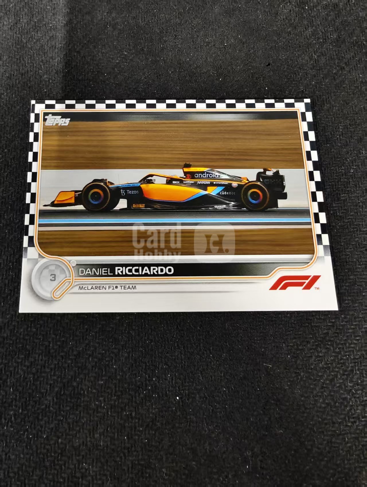 2022 Topps Chrome F1 Daniel Ricciardo 丹尼尔 里卡多 迈凯伦车队 黑白棋盘 划痕 边角瑕疵 @120
