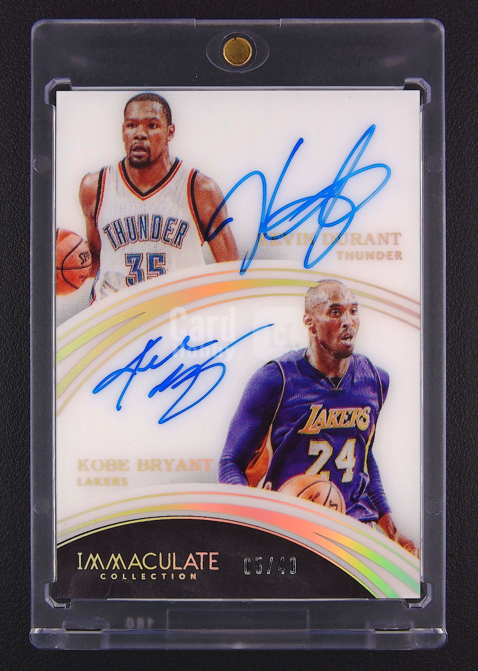 【古都代拍精品】 2015-16 Panini Immaculate Kobe Bryant 湖人 科比 布莱恩特 雷霆 Kevin Durant 凯文 杜兰特 49编 镜面 双签 卡签 签字 微瑕如图 得分王双签 值得收藏#61 #HY