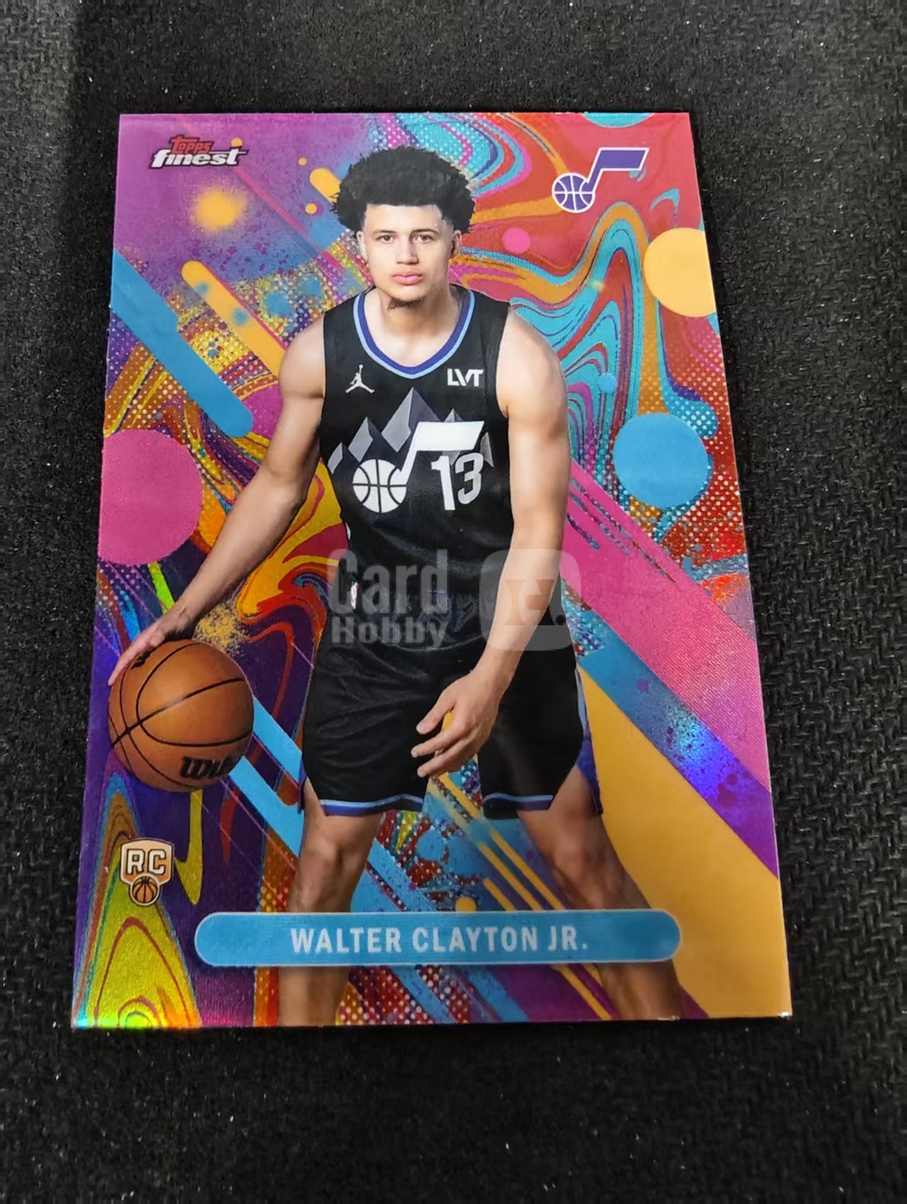 2026 Topps Finest 爵士 WALTER CLAYTON JR 小沃尔特 克莱顿 新秀RC 油漆折 涂鸦折 油画折 油泼折 瑕疵如图
