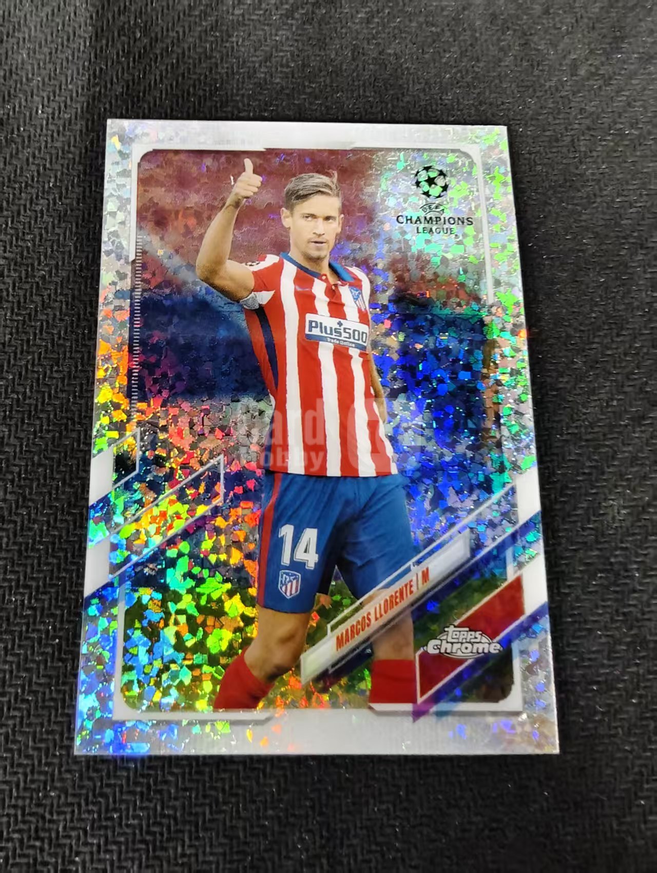 【可合并,不累计】2021 Topps Chrome Marcos Llorente 马竞 略伦特 太子 欧冠 碎点折 碎花折 划痕 边角瑕疵 #54