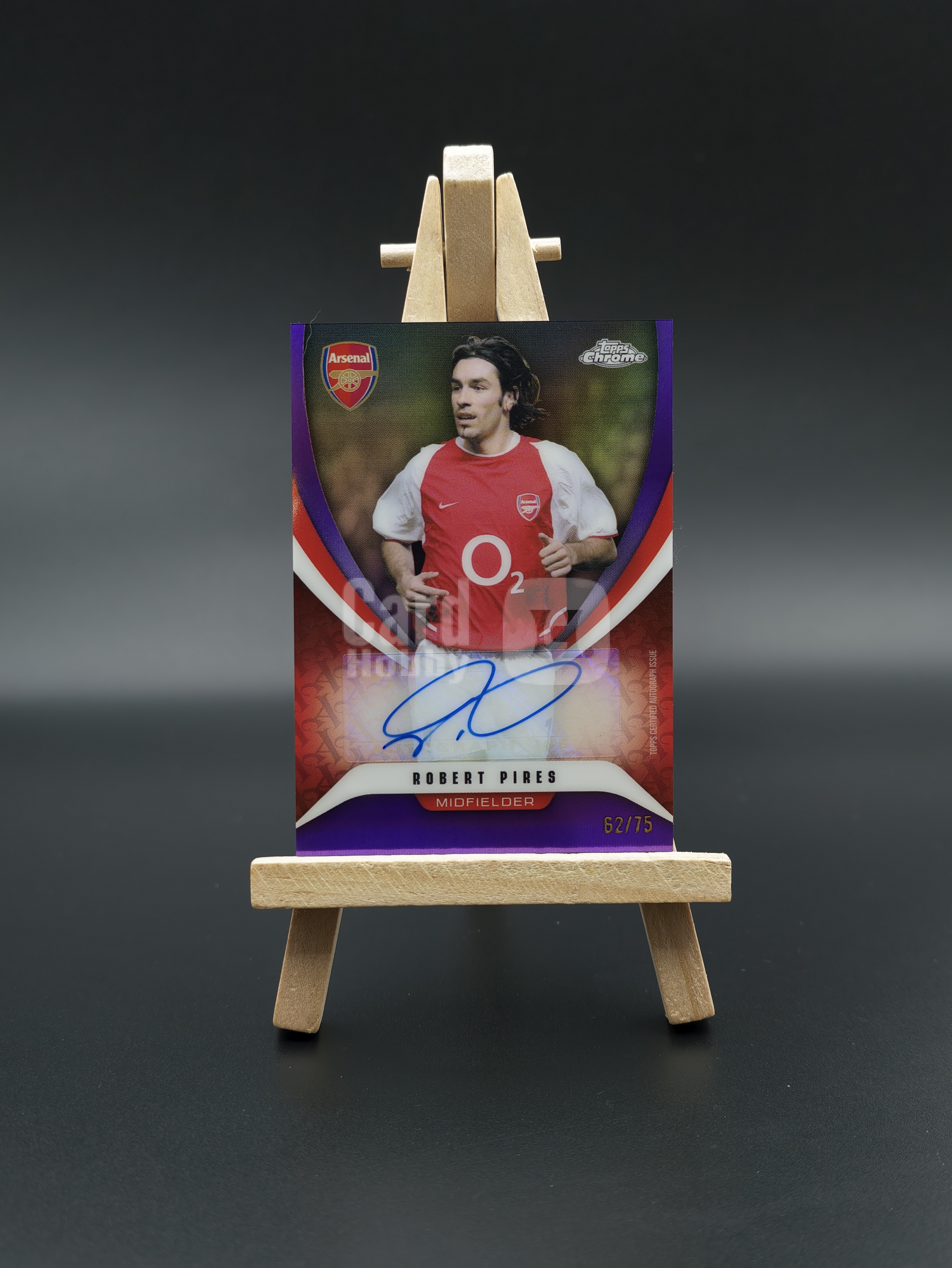 2026 Topps Chrome Robert Pires 阿森纳队盒TC 法国 传奇名宿 罗伯托 皮雷斯 皮雷 紫折签 签字 签名限量75编 卡品如图(斐济杯)