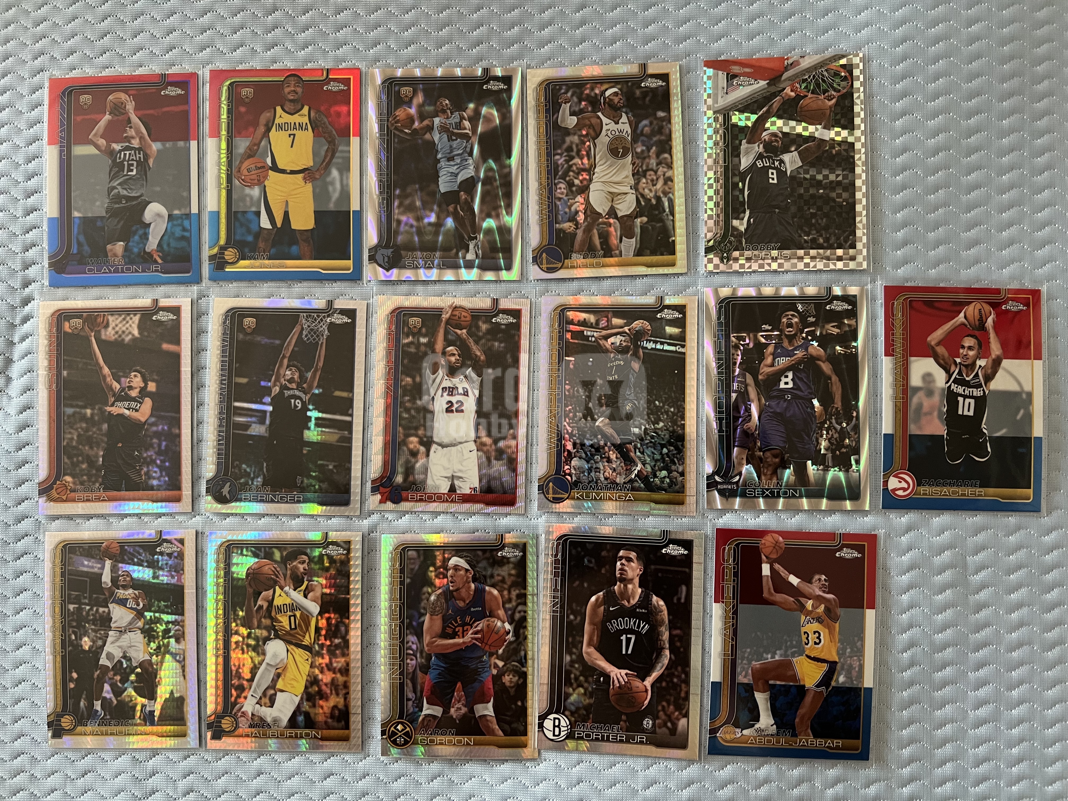 2026 Topps chrome UPD 多人 16张 多版 折射卡 含部分 新秀卡 打包!!新秀克莱顿 贾巴尔 哈利伯顿 里萨谢 等等!!按需购买!!凑套必备!!