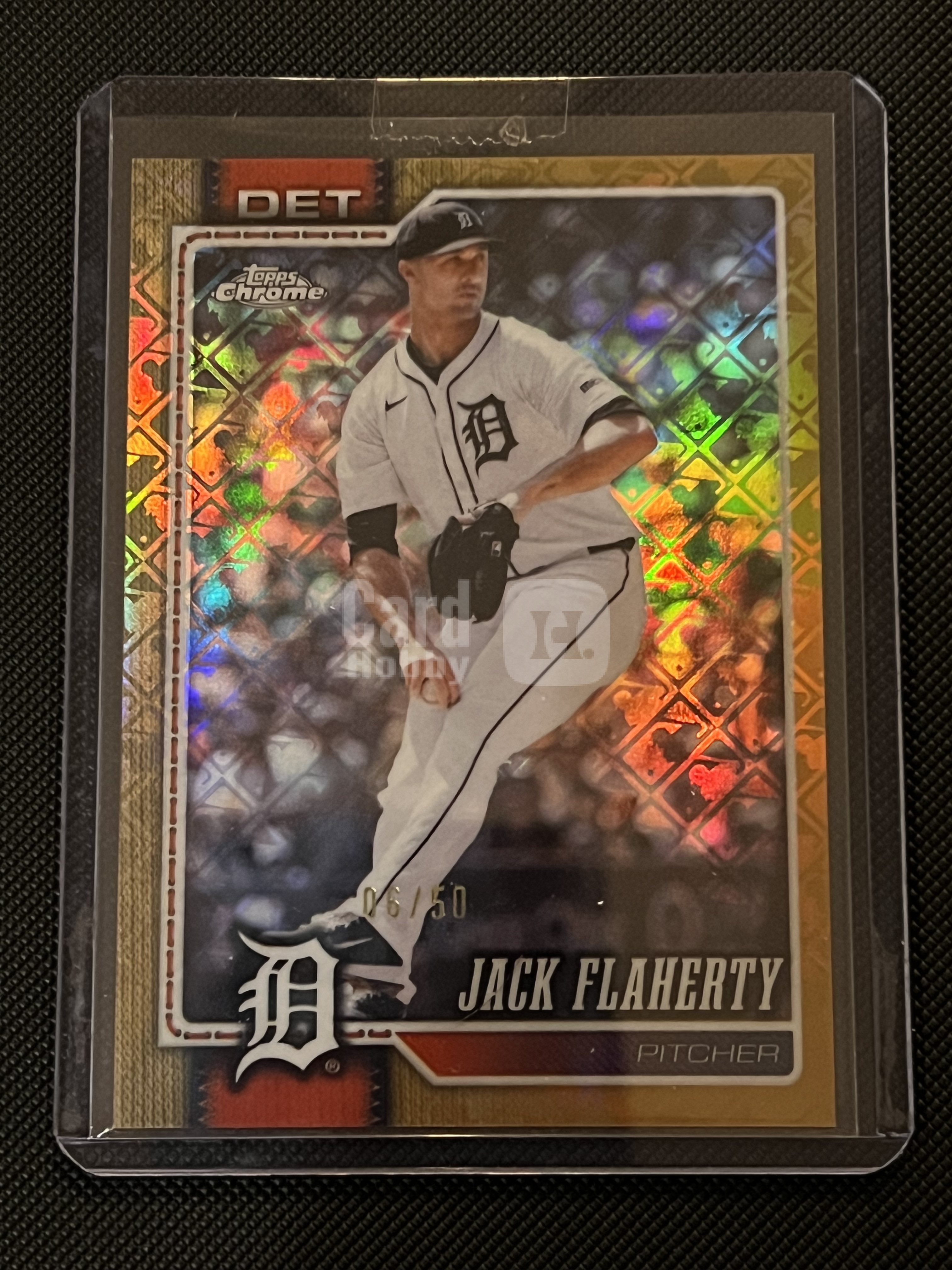 2026 Topps Chrome Jack Flaherty #14 底特律老虎 杰克・弗莱厄蒂 50编 正base 金折 logo折射卡!!凑套必备!!