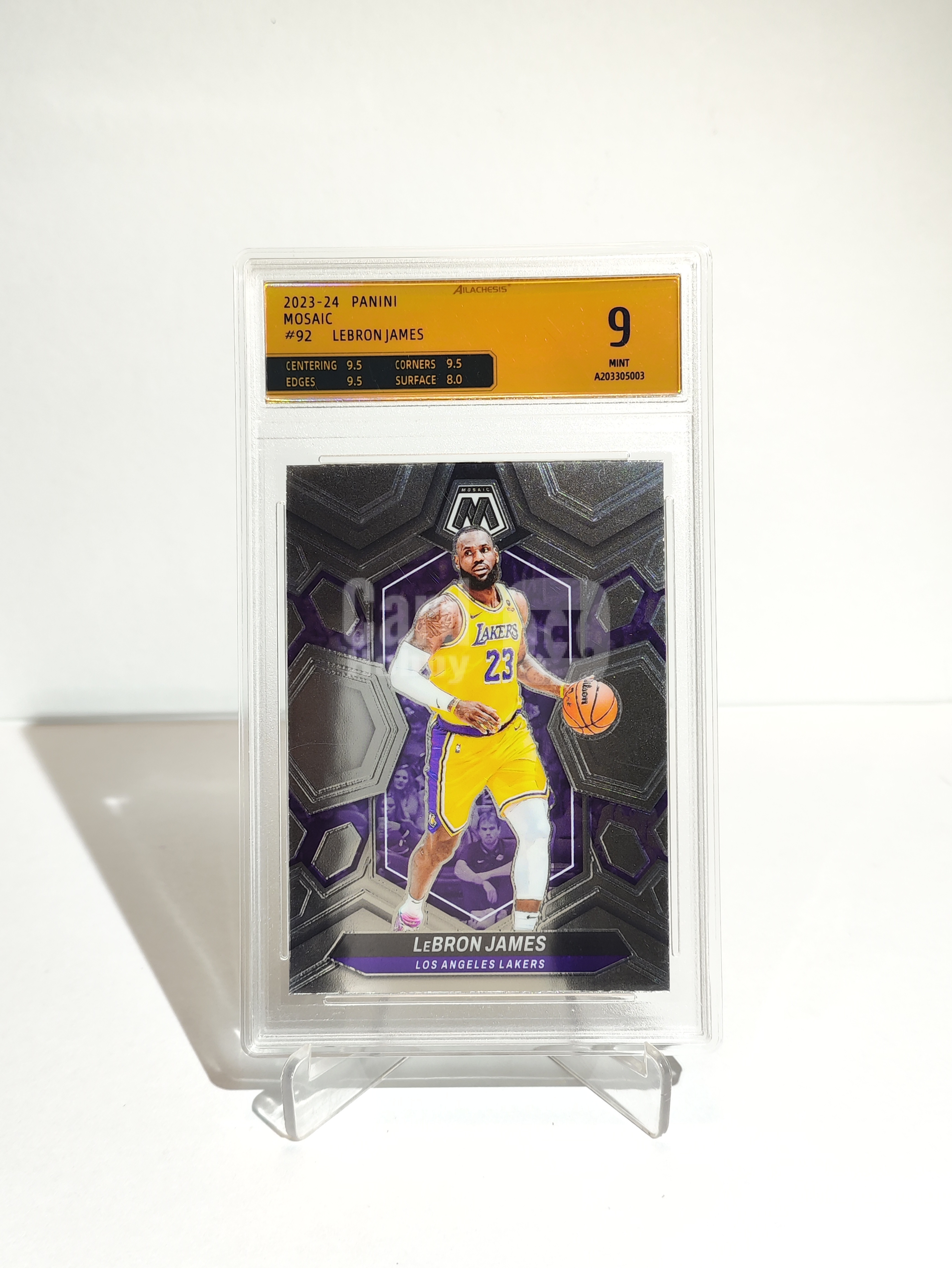 2023-24 Panini - LeBron James 湖人 勒布朗詹姆斯 小皇帝 评级卡 实卡精美 经典选图 投资收藏 严评精选 扫码查询 多张卡一个运费可累计